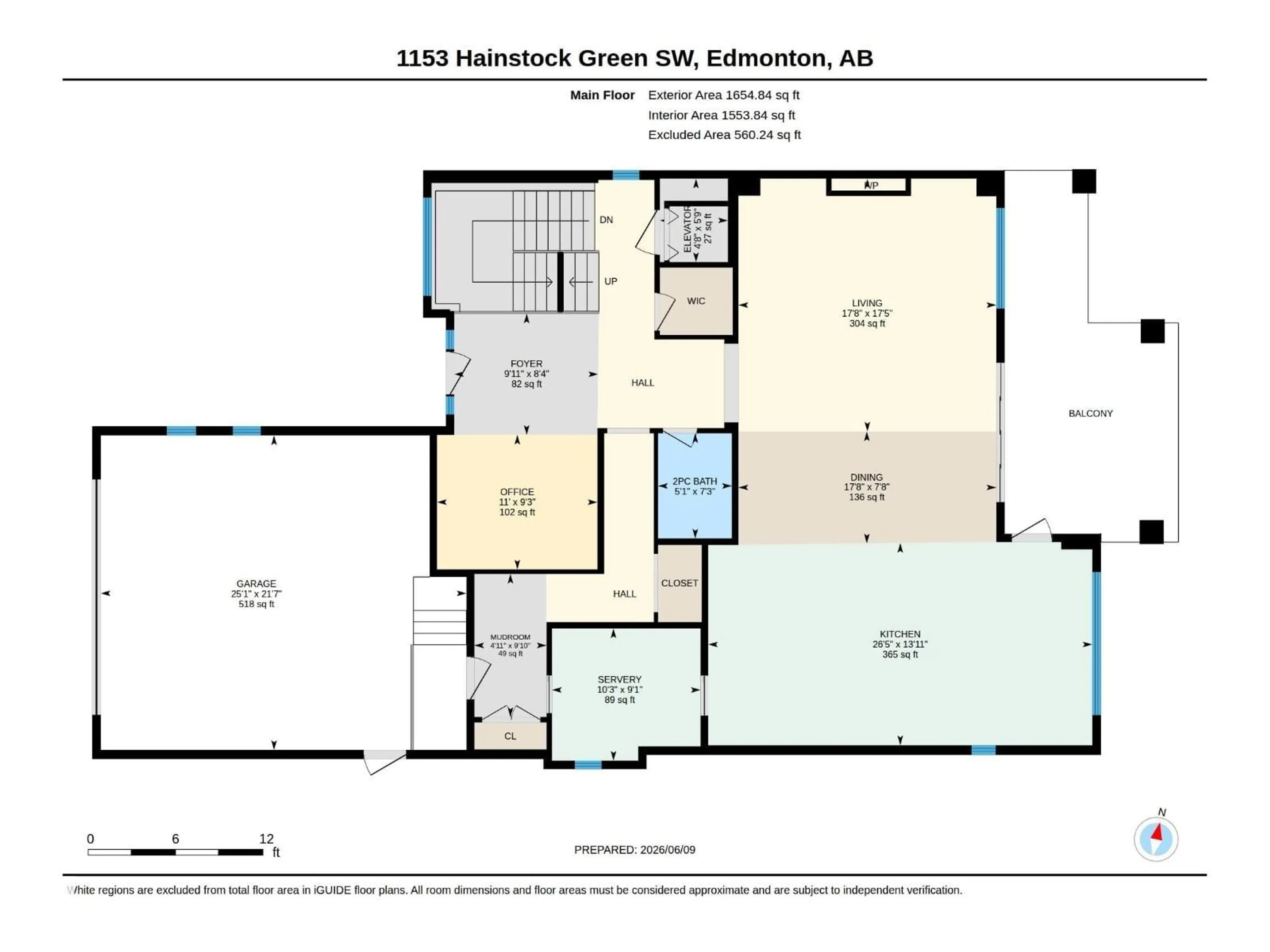 Floor plan for GR SW - 1153 HAINSTOCK GREEN, Edmonton Alberta T6W3B6
