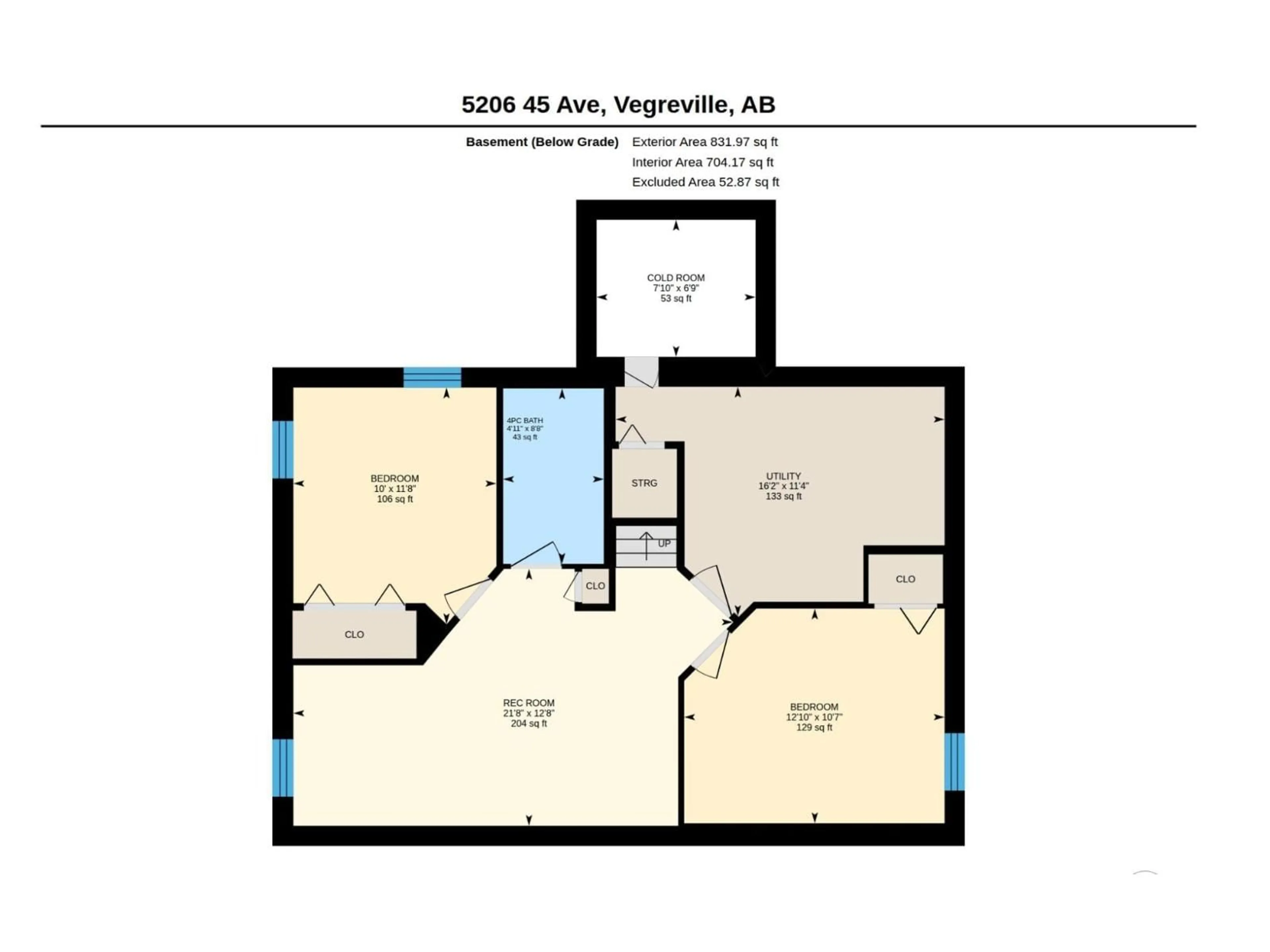 Floor plan for 5206 45 AV, Vegreville Alberta T9C1A2