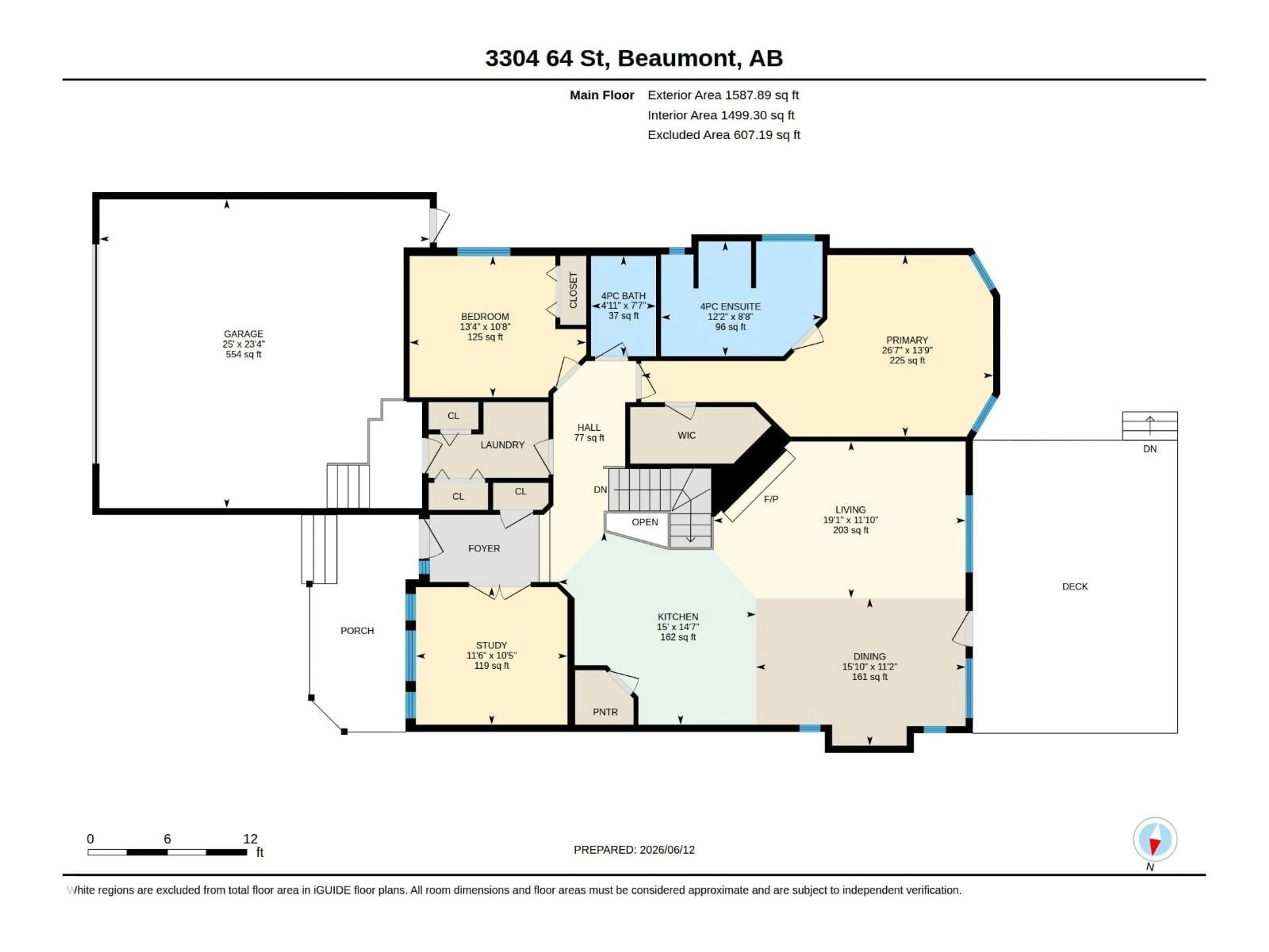 Floor plan for 3304 64 ST, Beaumont Alberta T4X0G4