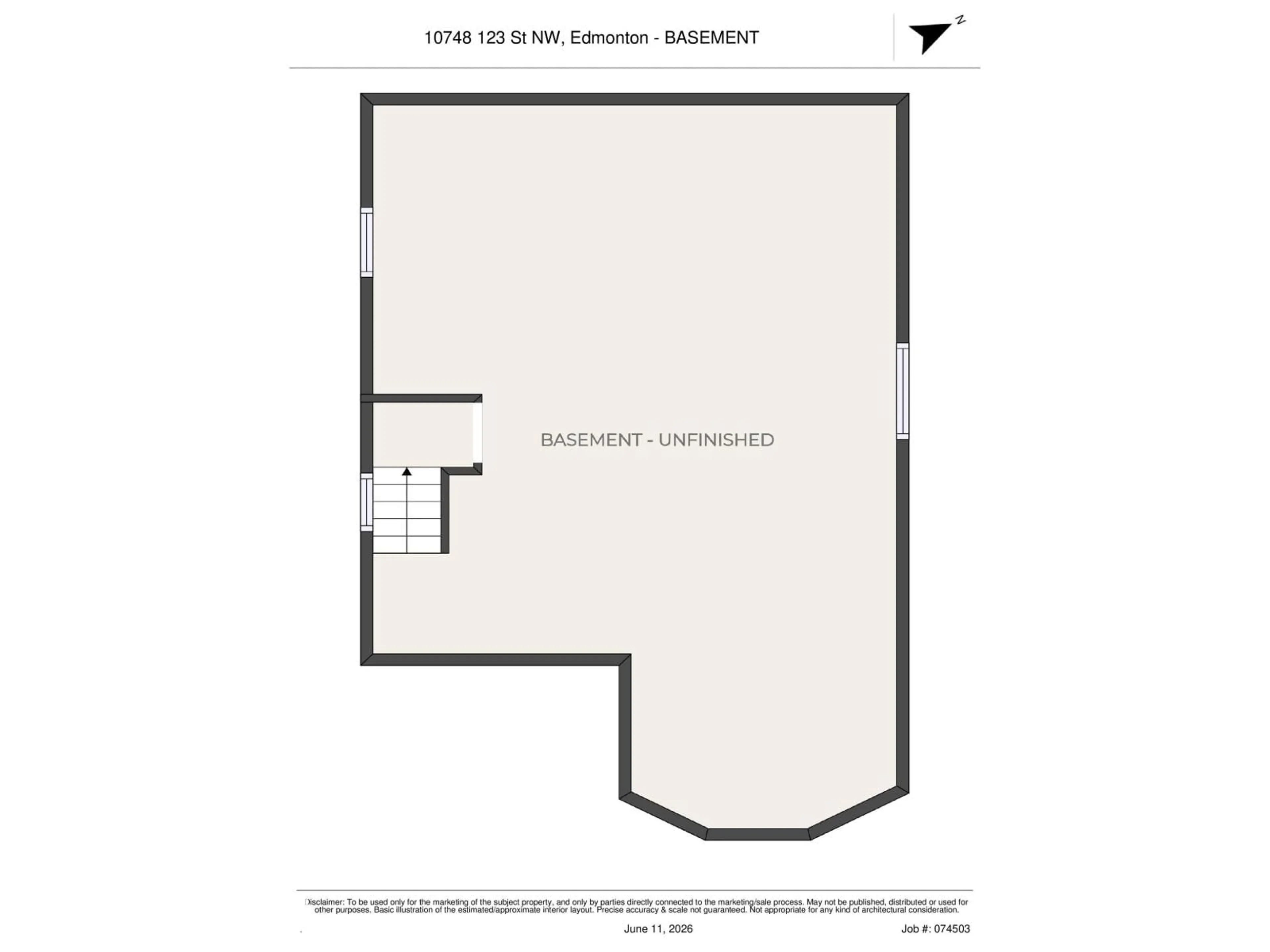 Floor plan for 10748 123 ST, Edmonton Alberta T5M0C4
