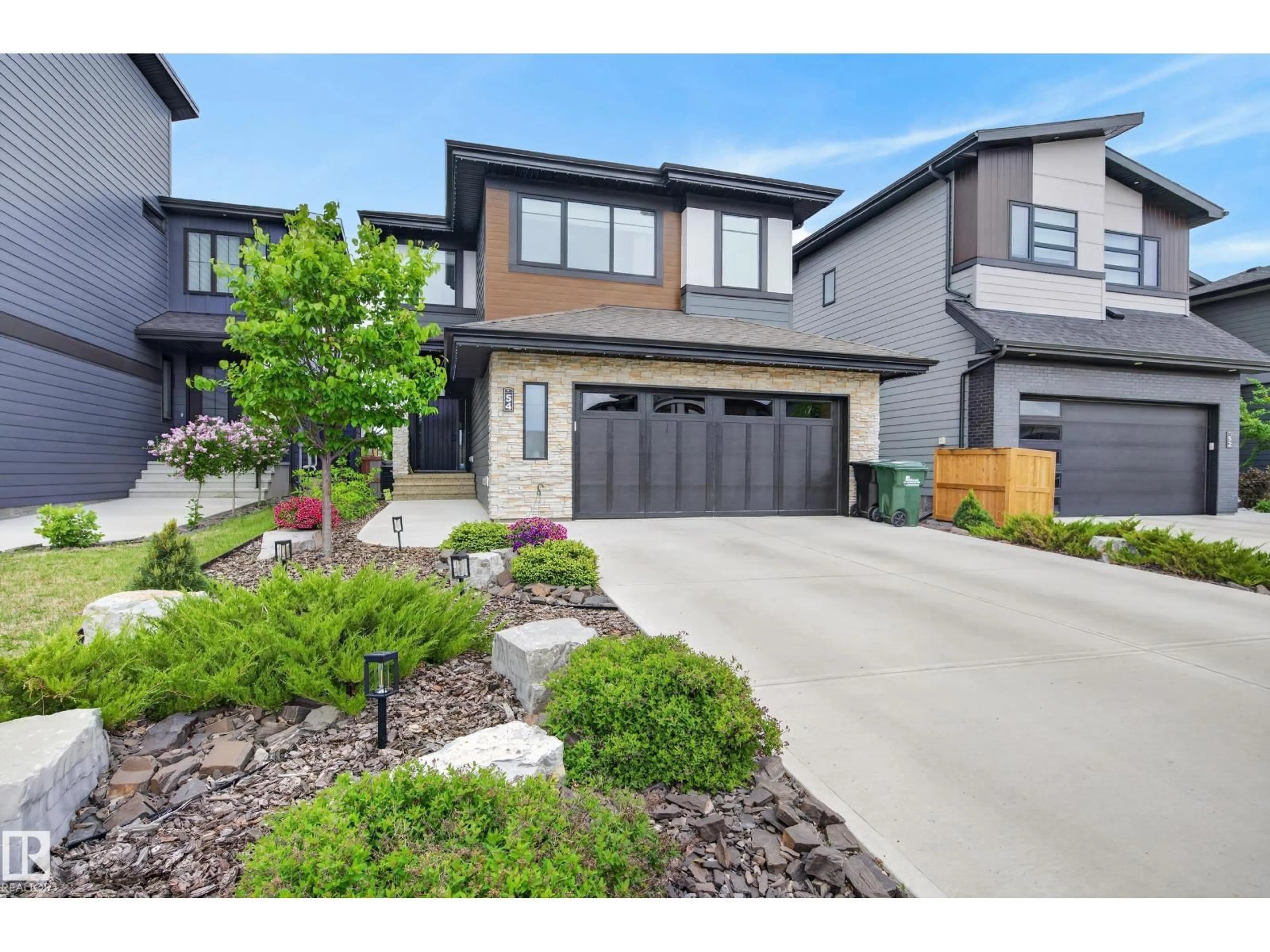 Home with brick exterior material, street for 54 AMESBURY WD, Sherwood Park Alberta T8B0C2