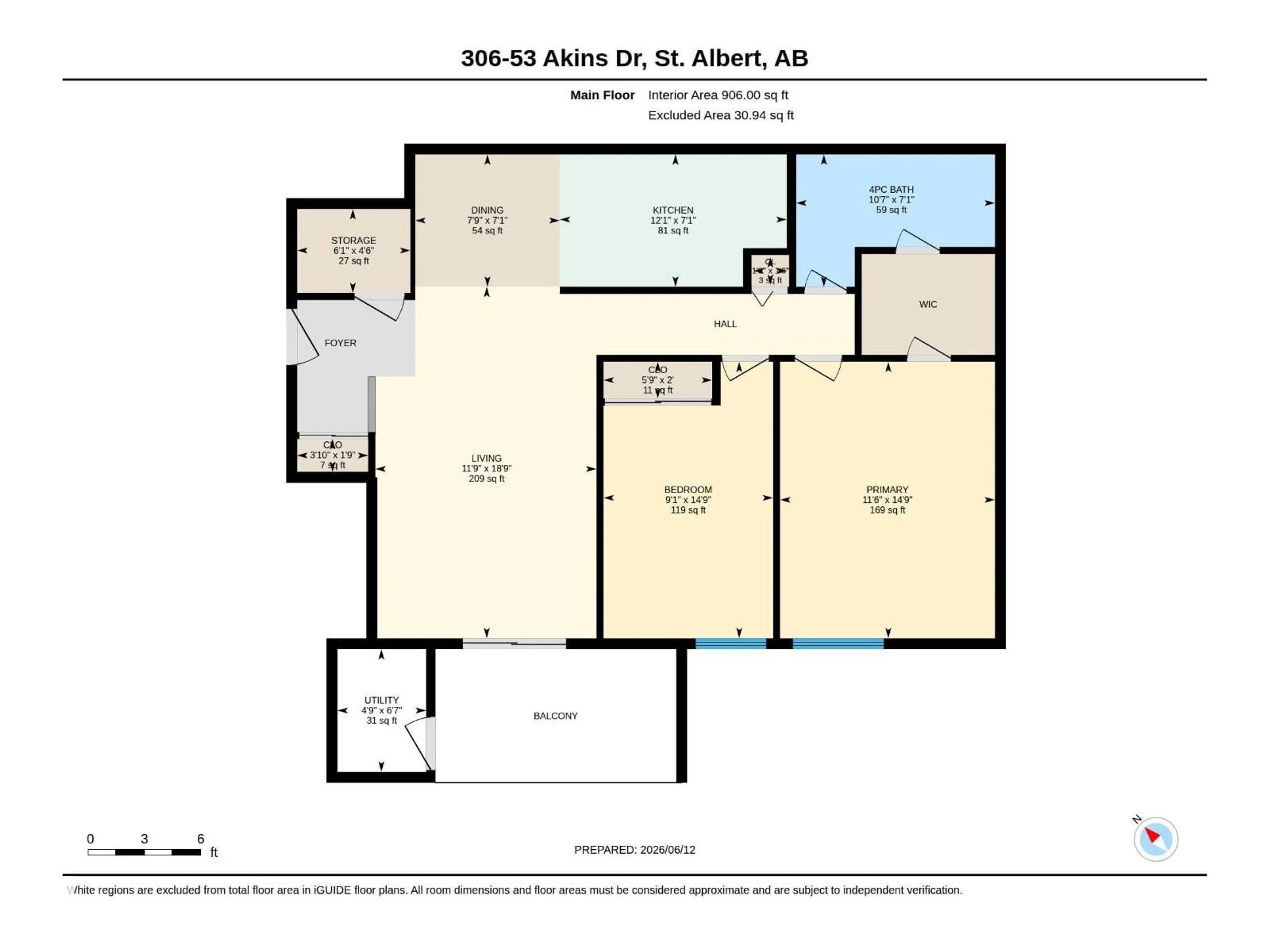 Floor plan for #306 - 53 AKINS DR, St. Albert Alberta T8N3M6