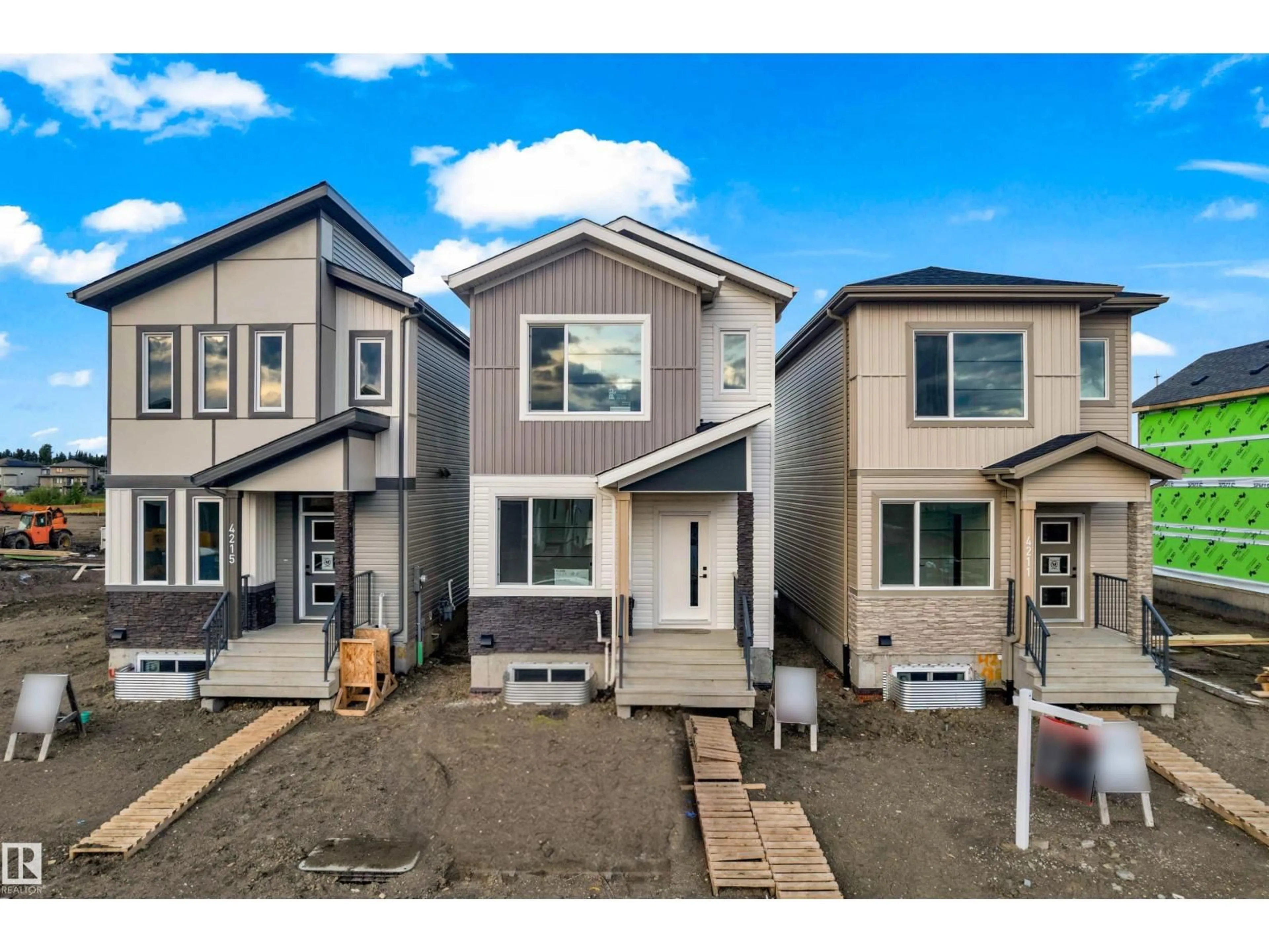 Home with vinyl exterior material, street for 4213 63 ST, Beaumont Alberta T4X3E9