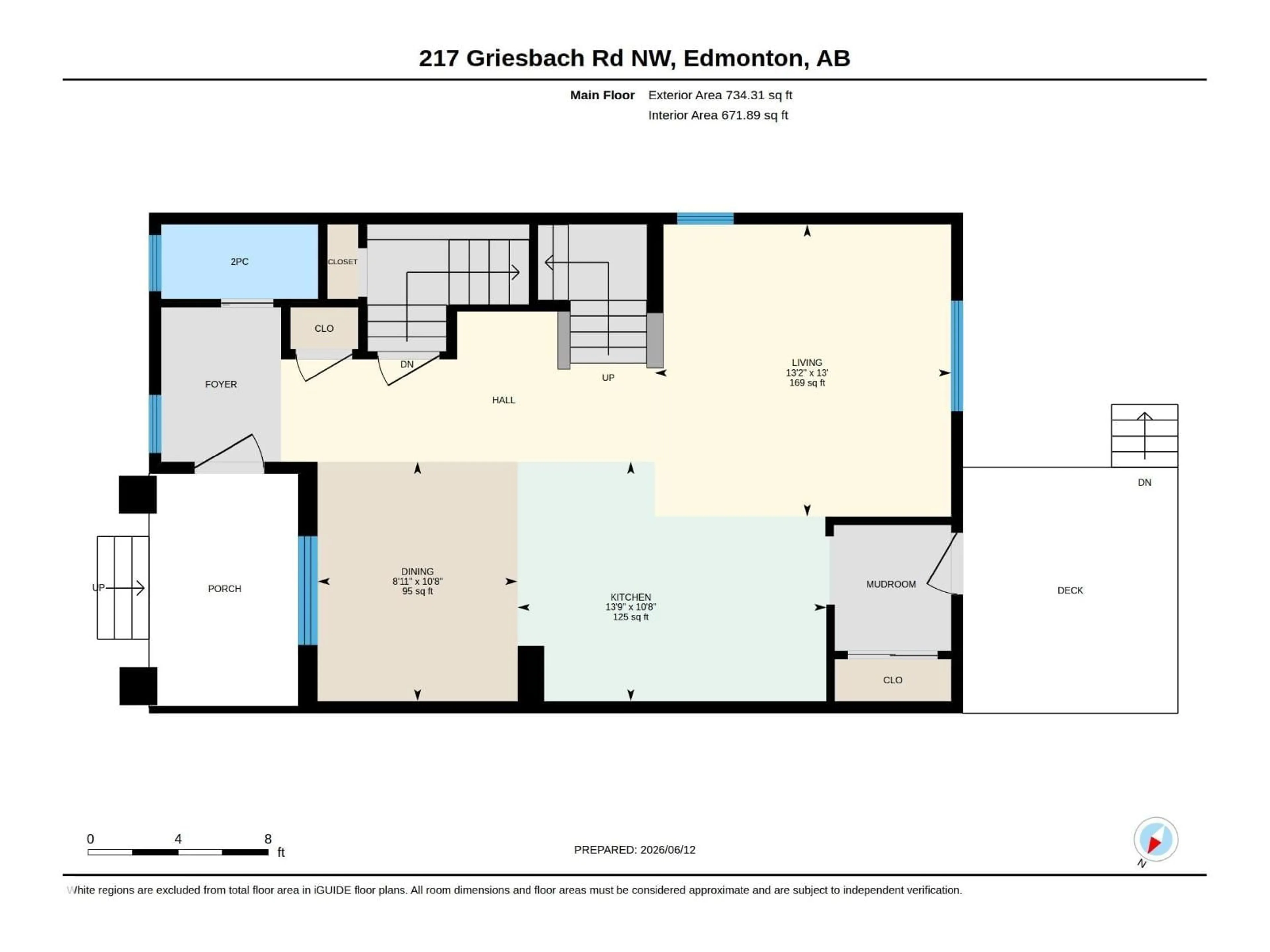 Floor plan for 217 GRIESBACH RD, Edmonton Alberta T5E6S5