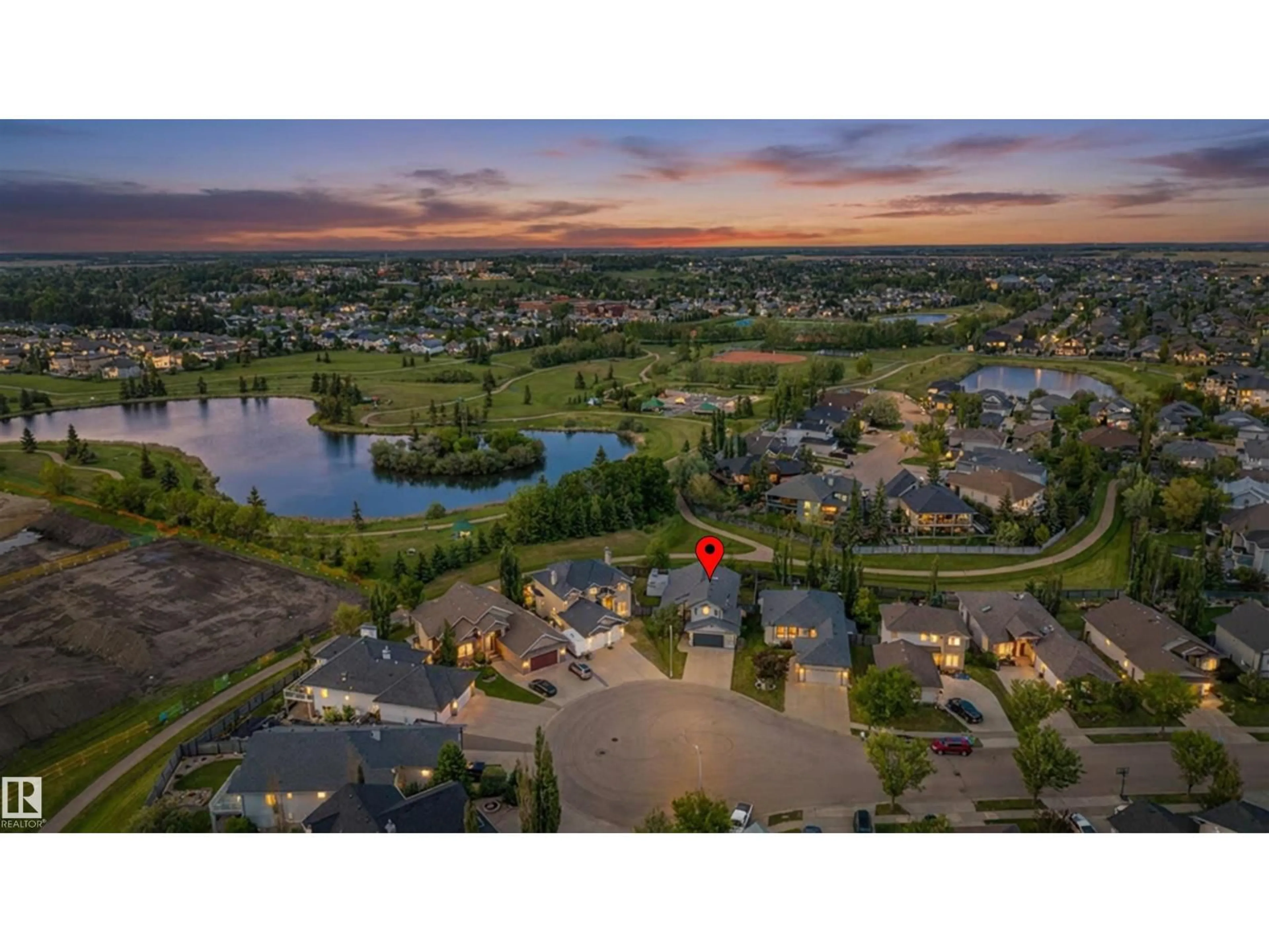 A pic from outside/outdoor area/front of a property/back of a property/a pic from drone, water/lake/river/ocean view for 3613 61 ST, Beaumont Alberta T4X1T5