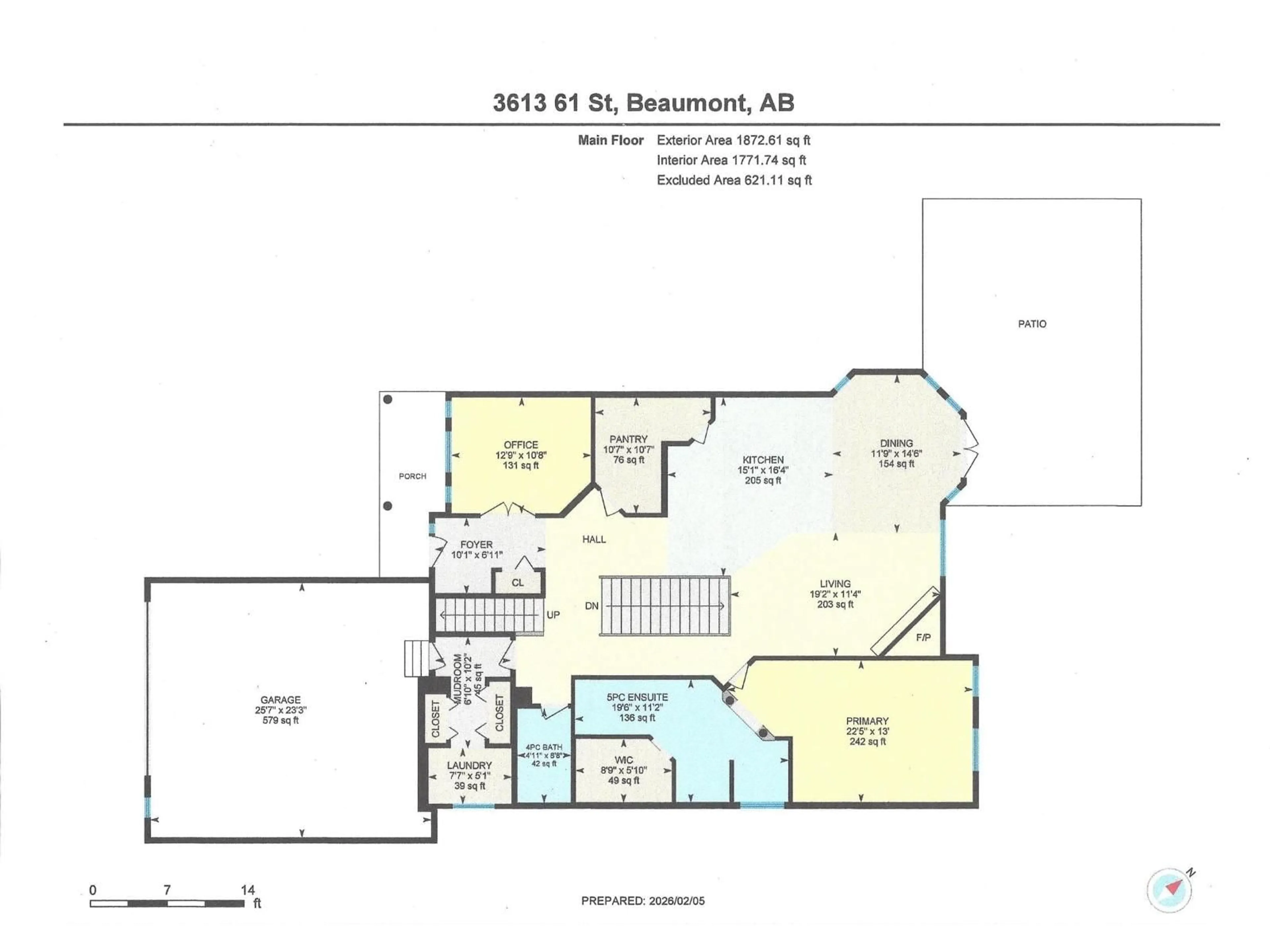 Floor plan for 3613 61 ST, Beaumont Alberta T4X1T5