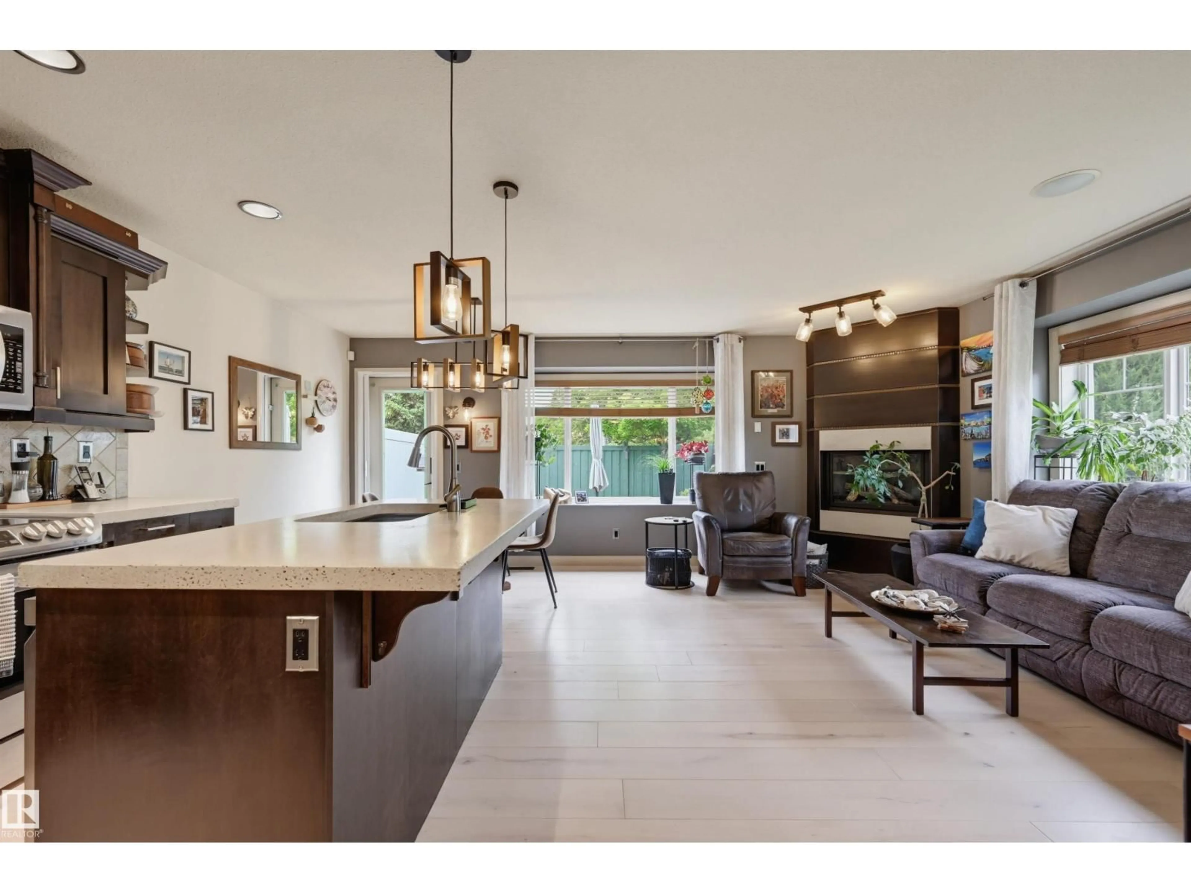 Open concept kitchen, ceramic/tile floor for 60 2565 HANNA CR NW, Edmonton Alberta T6R0M4