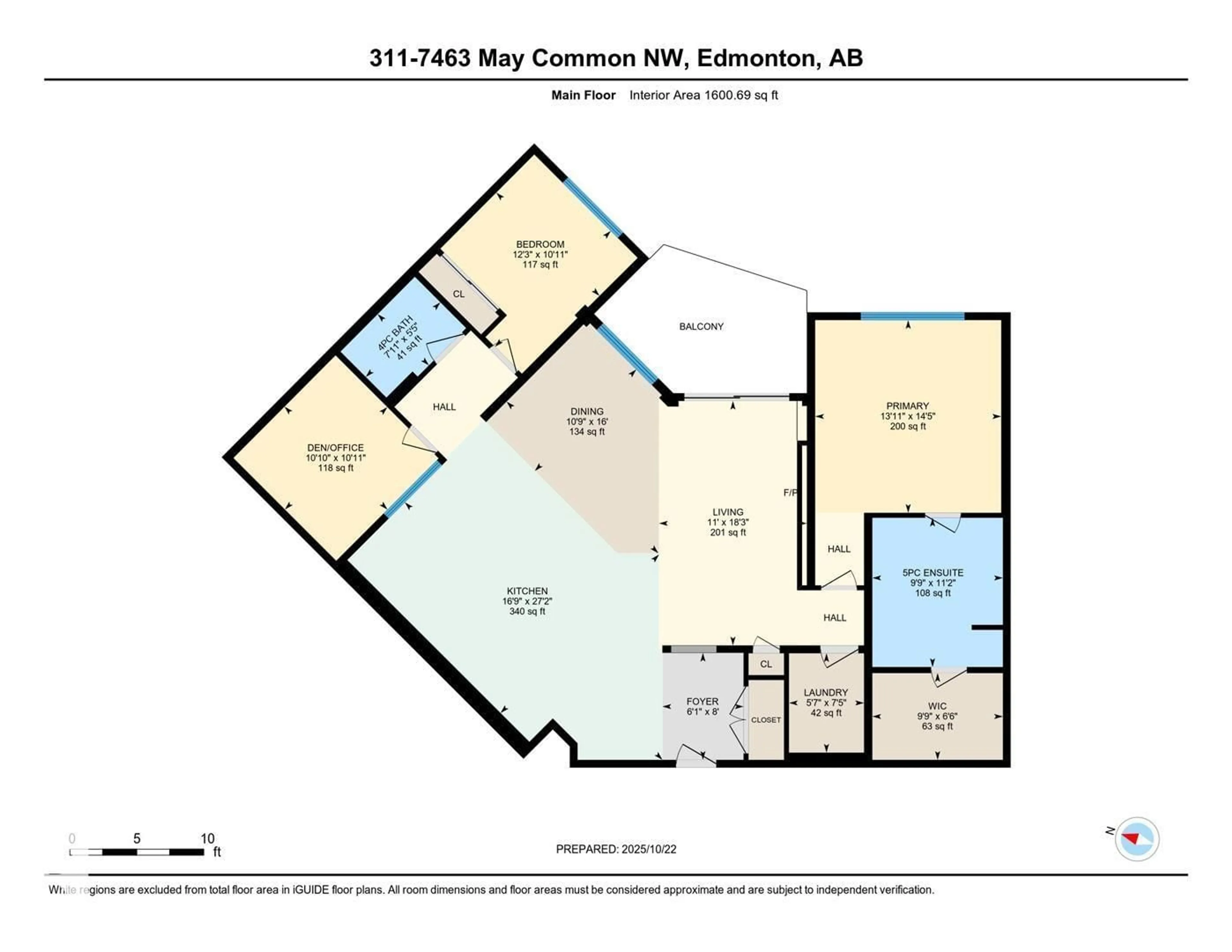 Floor plan for 311 - 7463 MAY CM, Edmonton Alberta T6R0X1