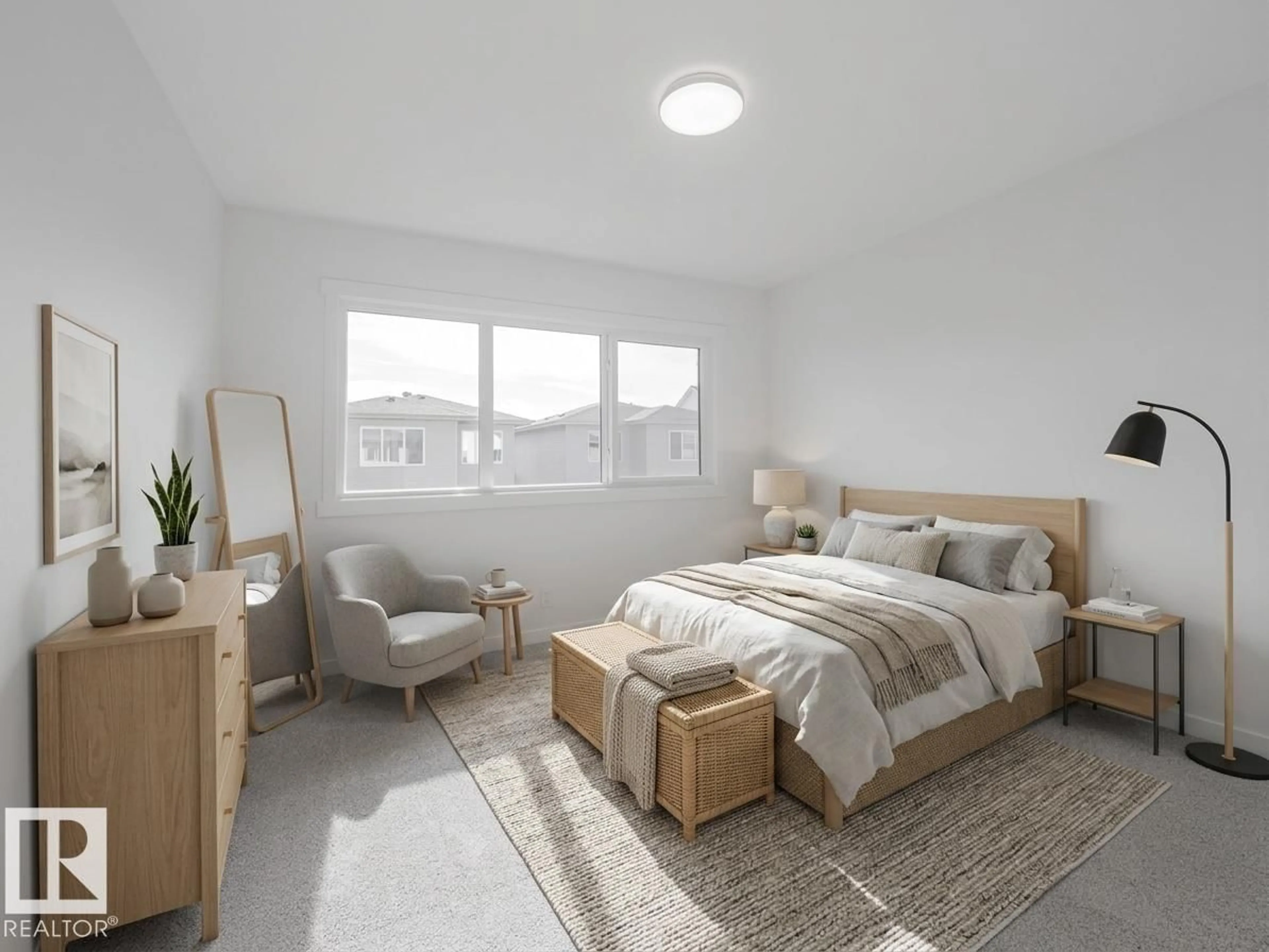 Bedroom with bed, unknown for SW - 7408 KEELER CR, Edmonton Alberta T6W5Z2