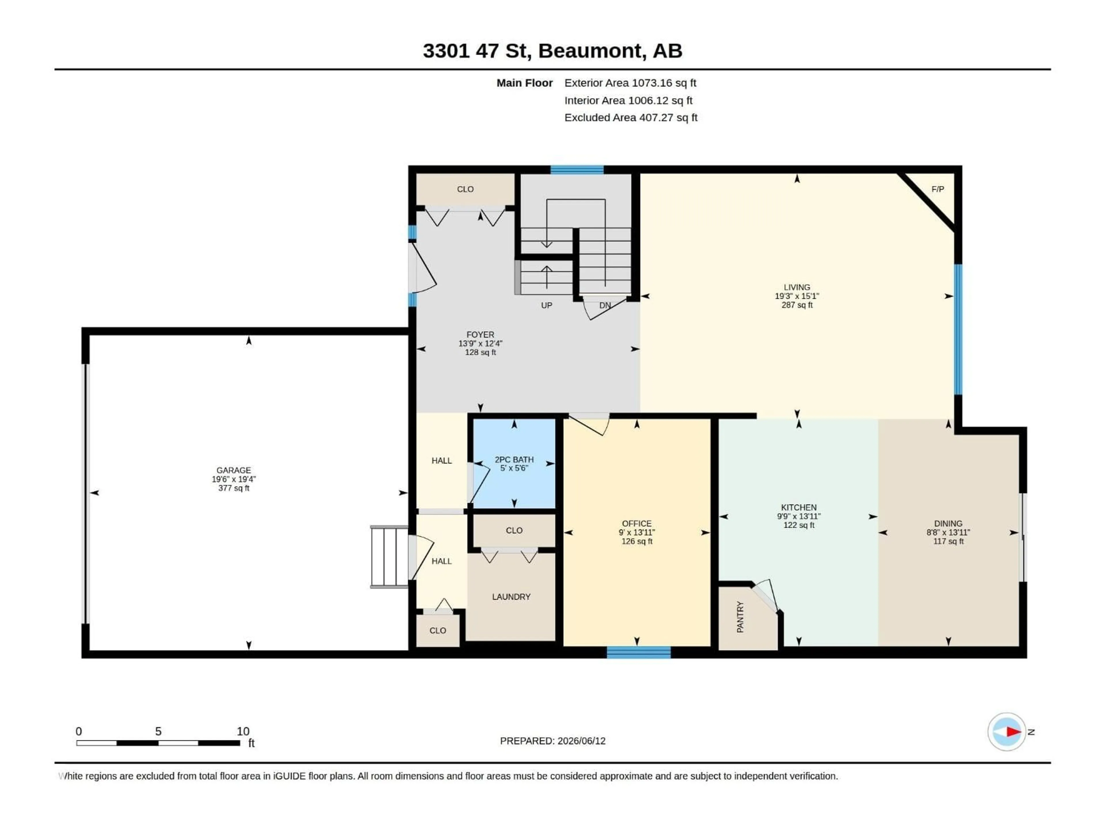 Floor plan for 3301 47 ST, Beaumont Alberta T4X0B7