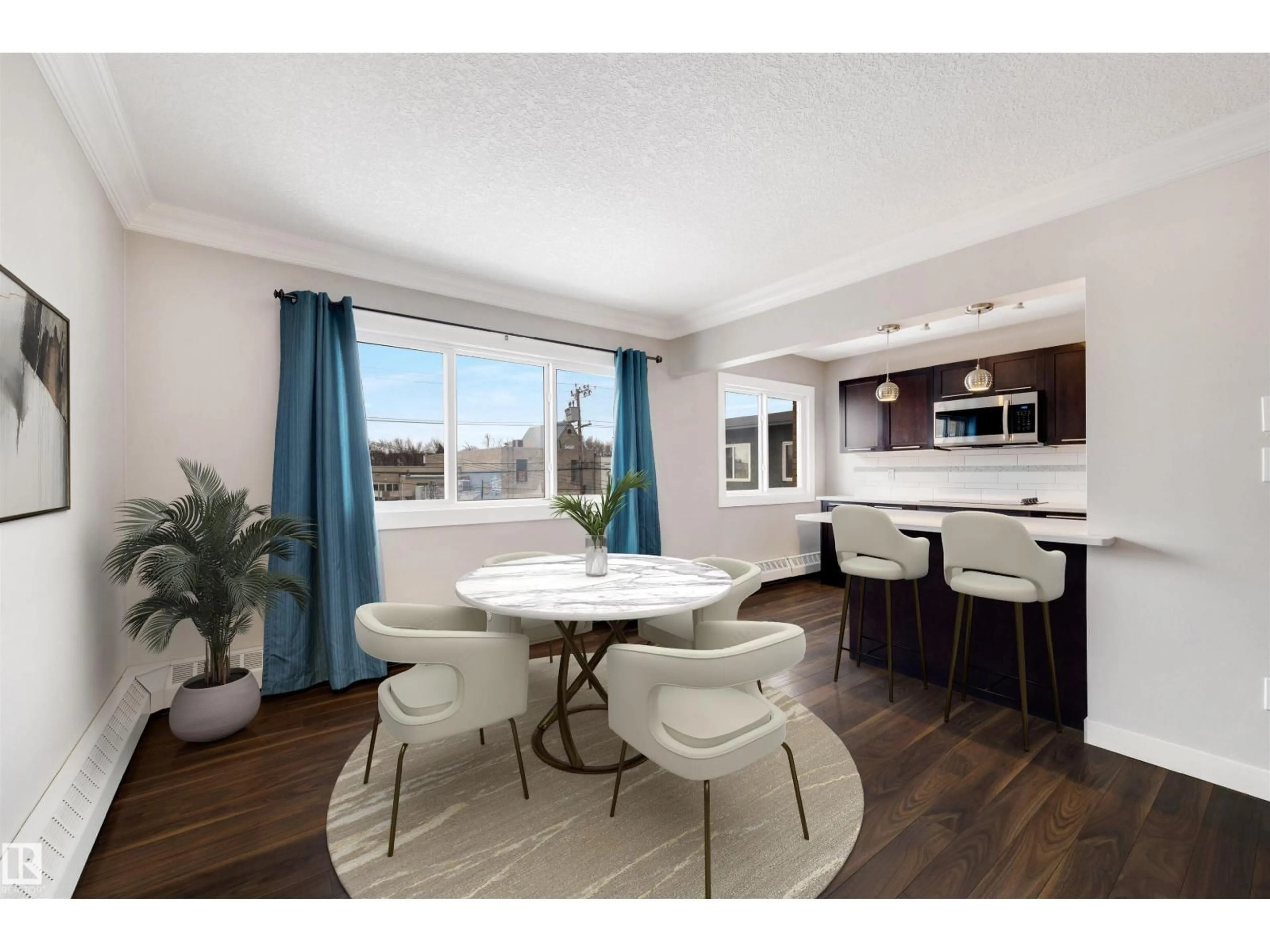 Open concept kitchen, unknown for NW - 32 10015 83 AV, Edmonton Alberta T6E2C3