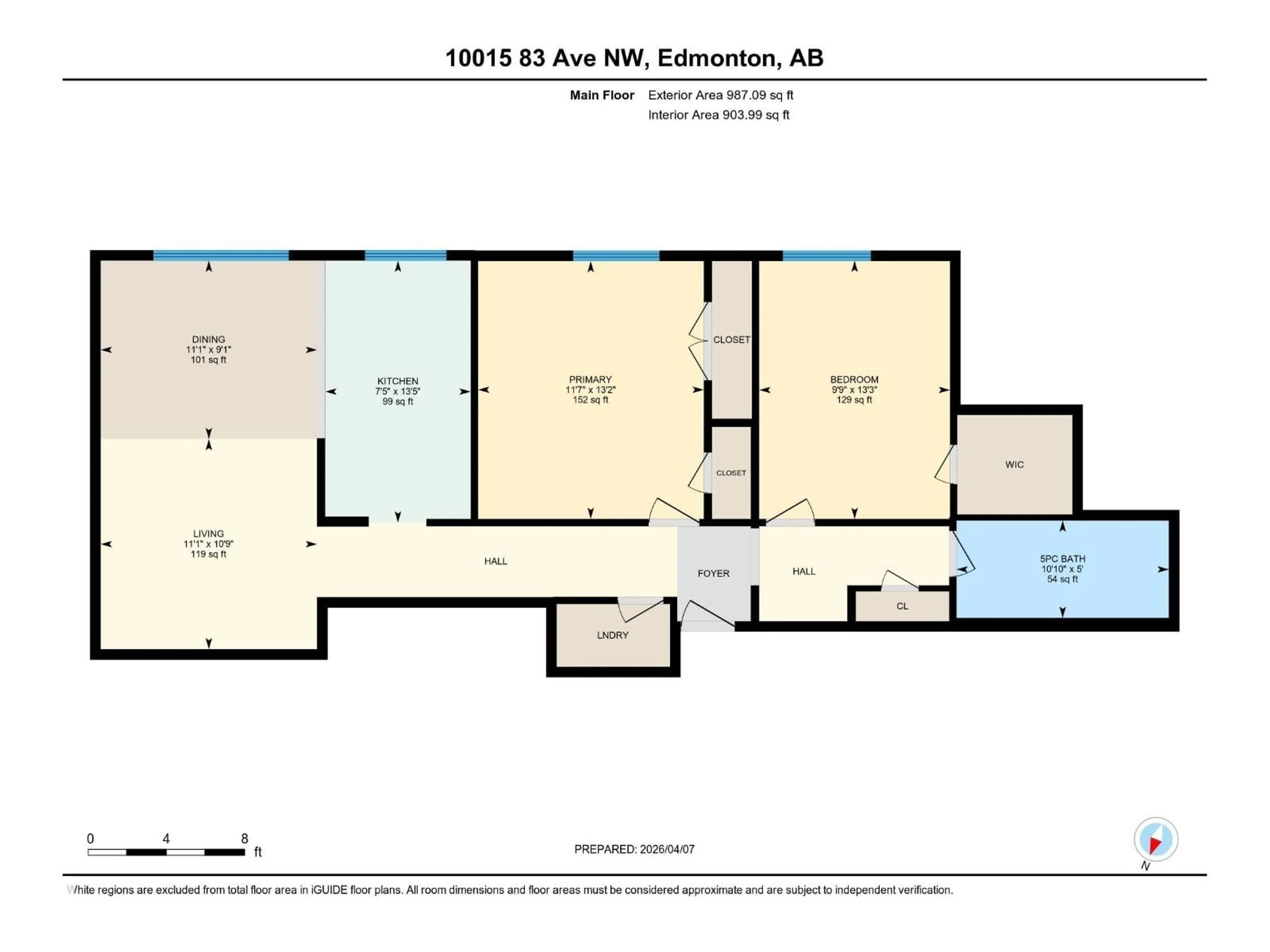 Floor plan for NW - 32 10015 83 AV, Edmonton Alberta T6E2C3