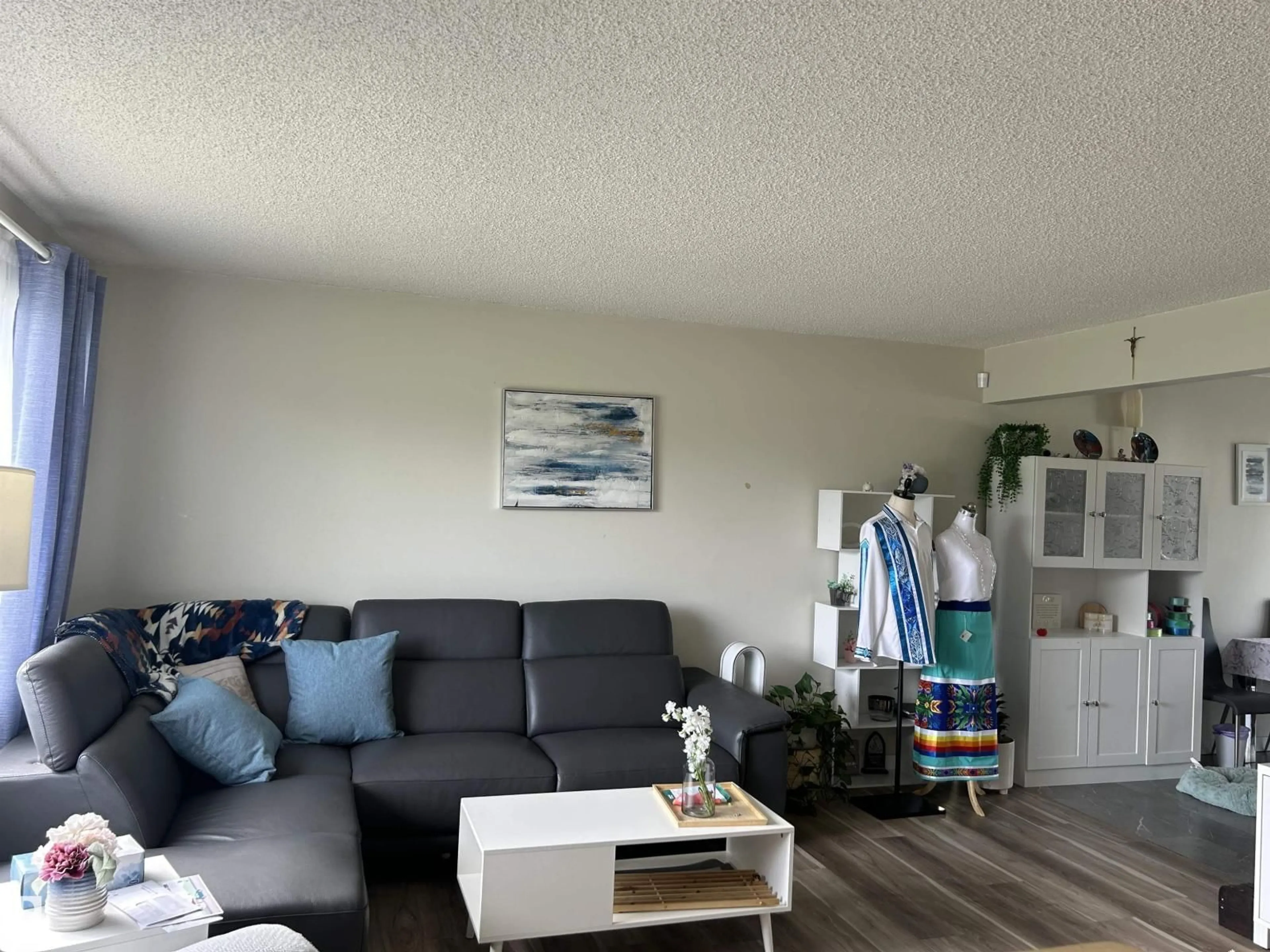 Living room with furniture, wood/laminate floor for 10924 30 ST, Edmonton Alberta T5W1V9