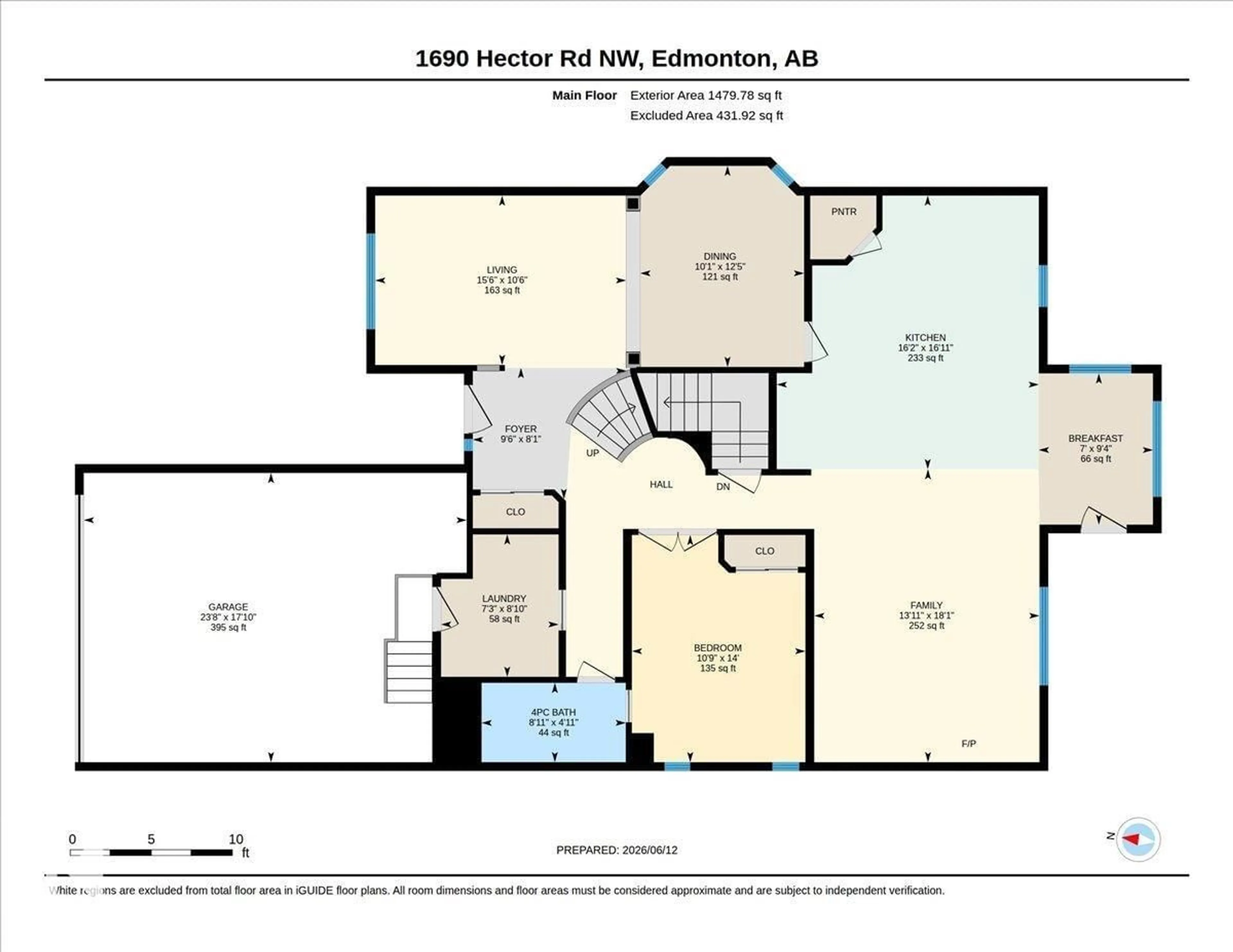 Floor plan for 1690 HECTOR RD, Edmonton Alberta T6R3B8