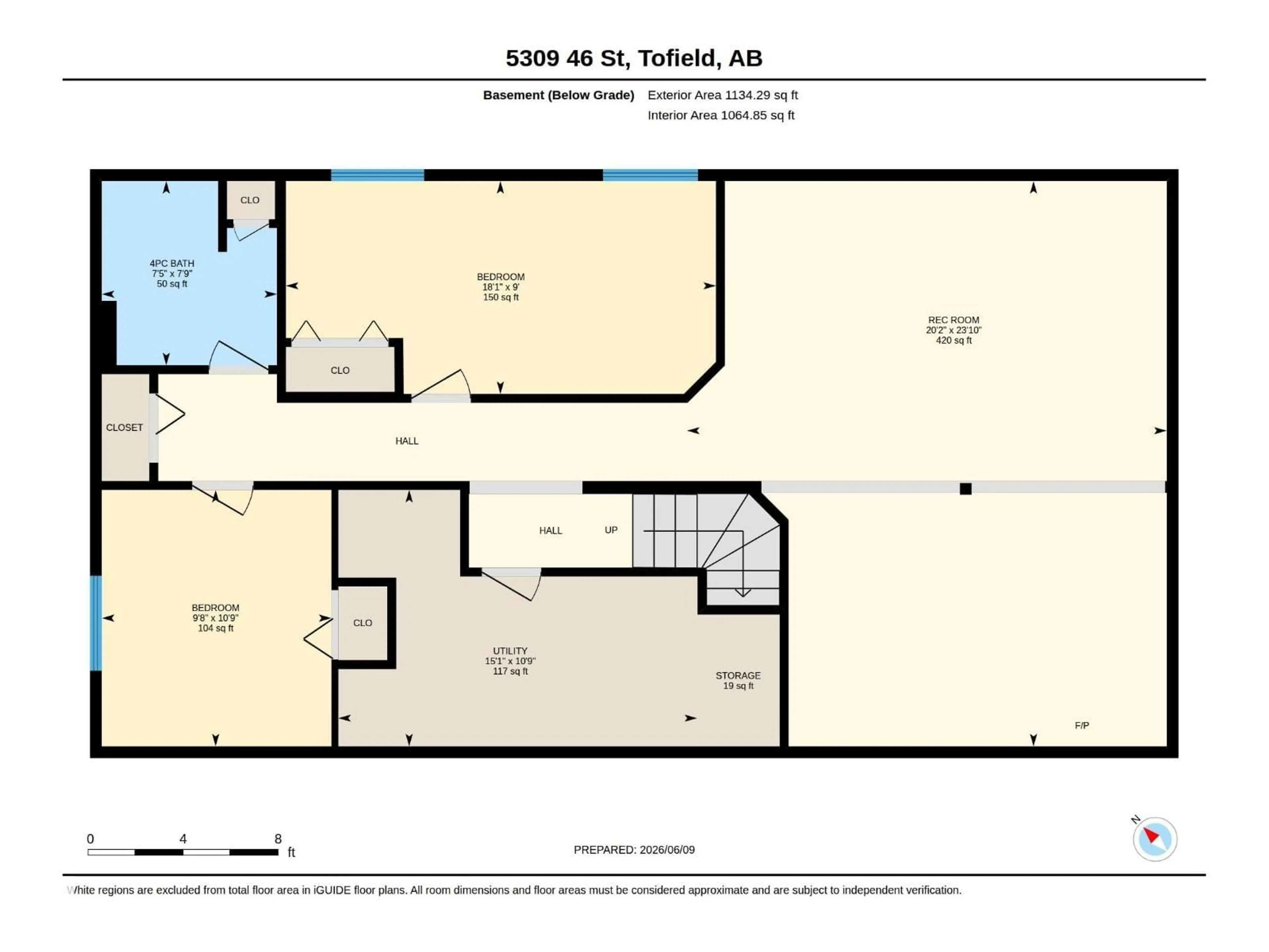 Floor plan for 5309 46 ST, Tofield Alberta T0B4J0