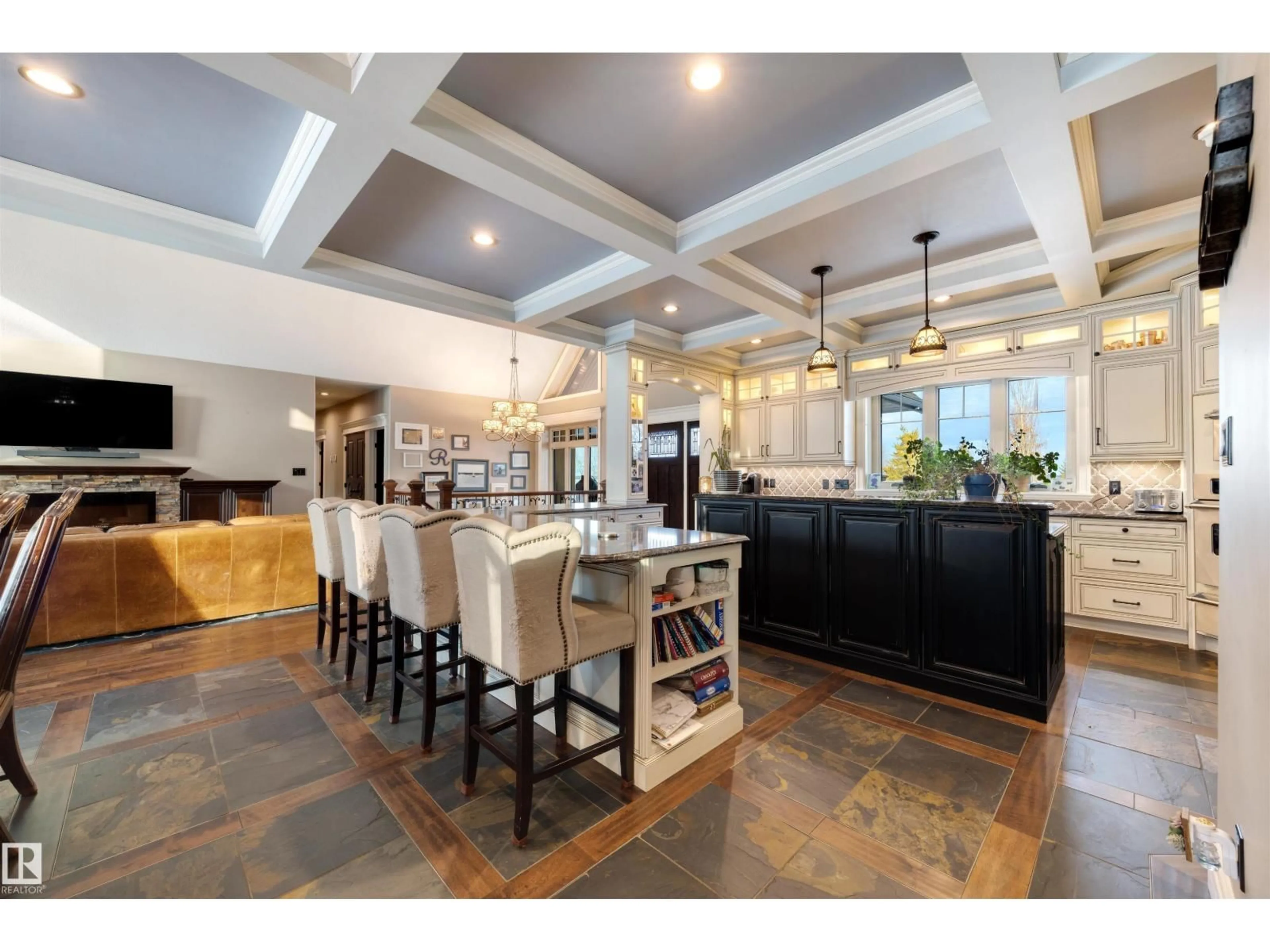 Open concept kitchen, ceramic/tile floor for 14170 TOWNSHIP ROAD 672 A, Rural Lac La Biche County Alberta T0A2C0