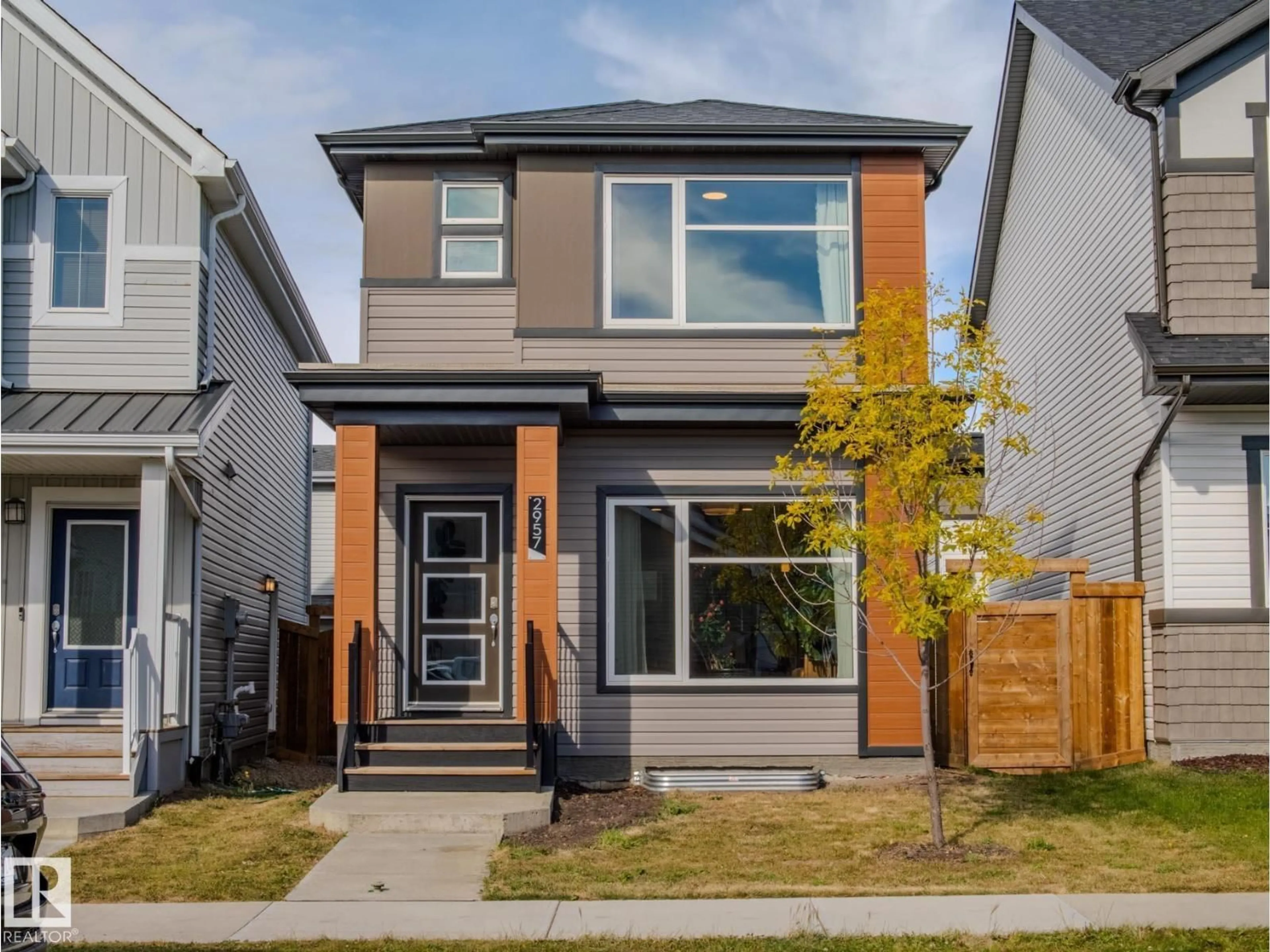 Home with brick exterior material, street for GR SW - 2957 COUGHLAN GREEN, Edmonton Alberta T6W3X6