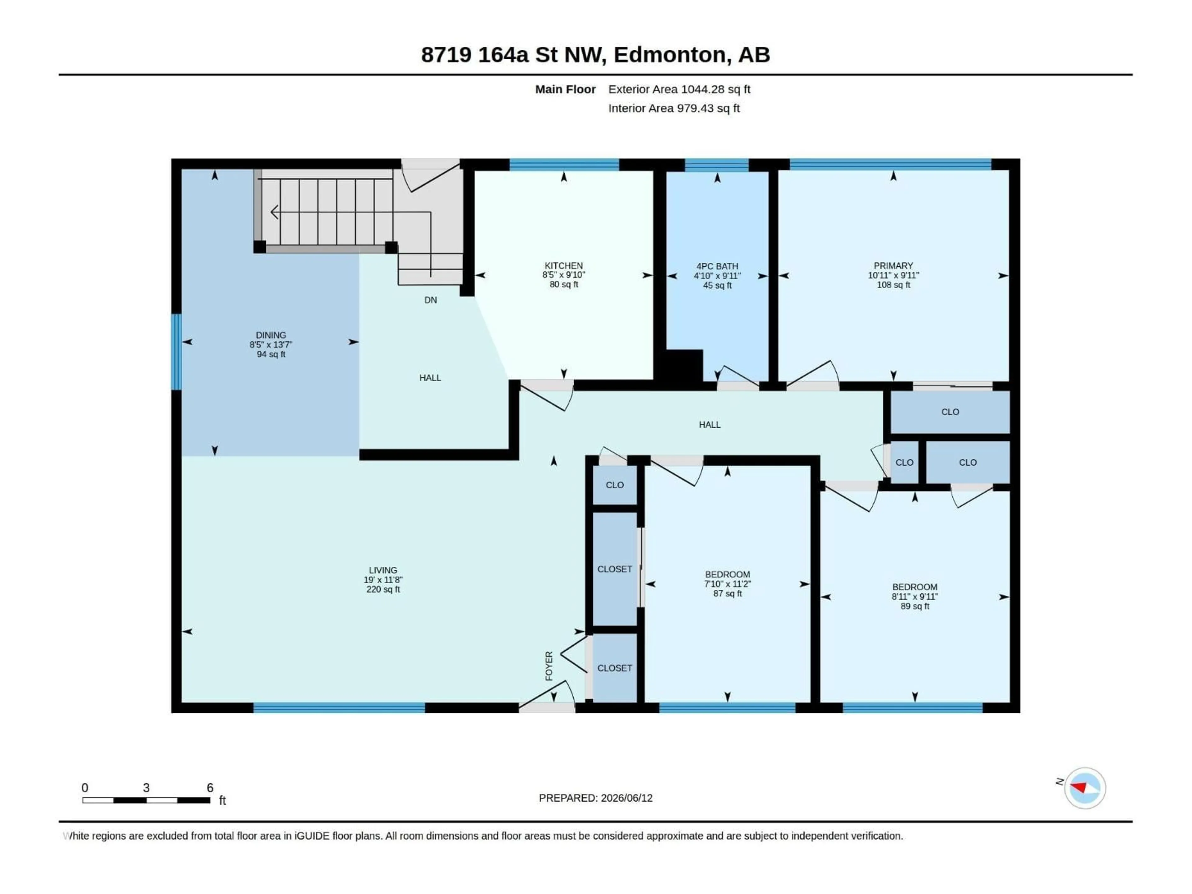 Floor plan for NW - 8719 164A ST, Edmonton Alberta T5R2R2