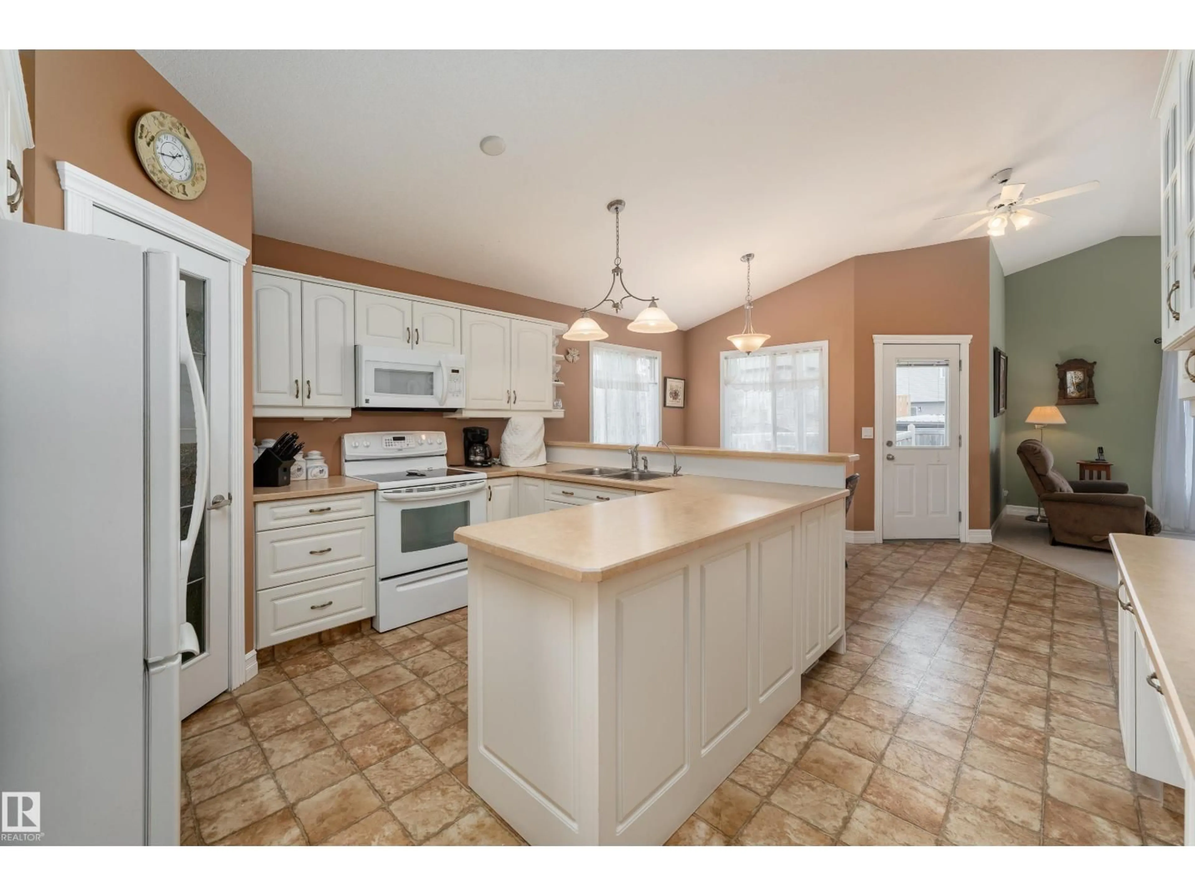 Open concept kitchen, ceramic/tile floor for 47 LAMPLIGHT DR, Spruce Grove Alberta T7X4N1
