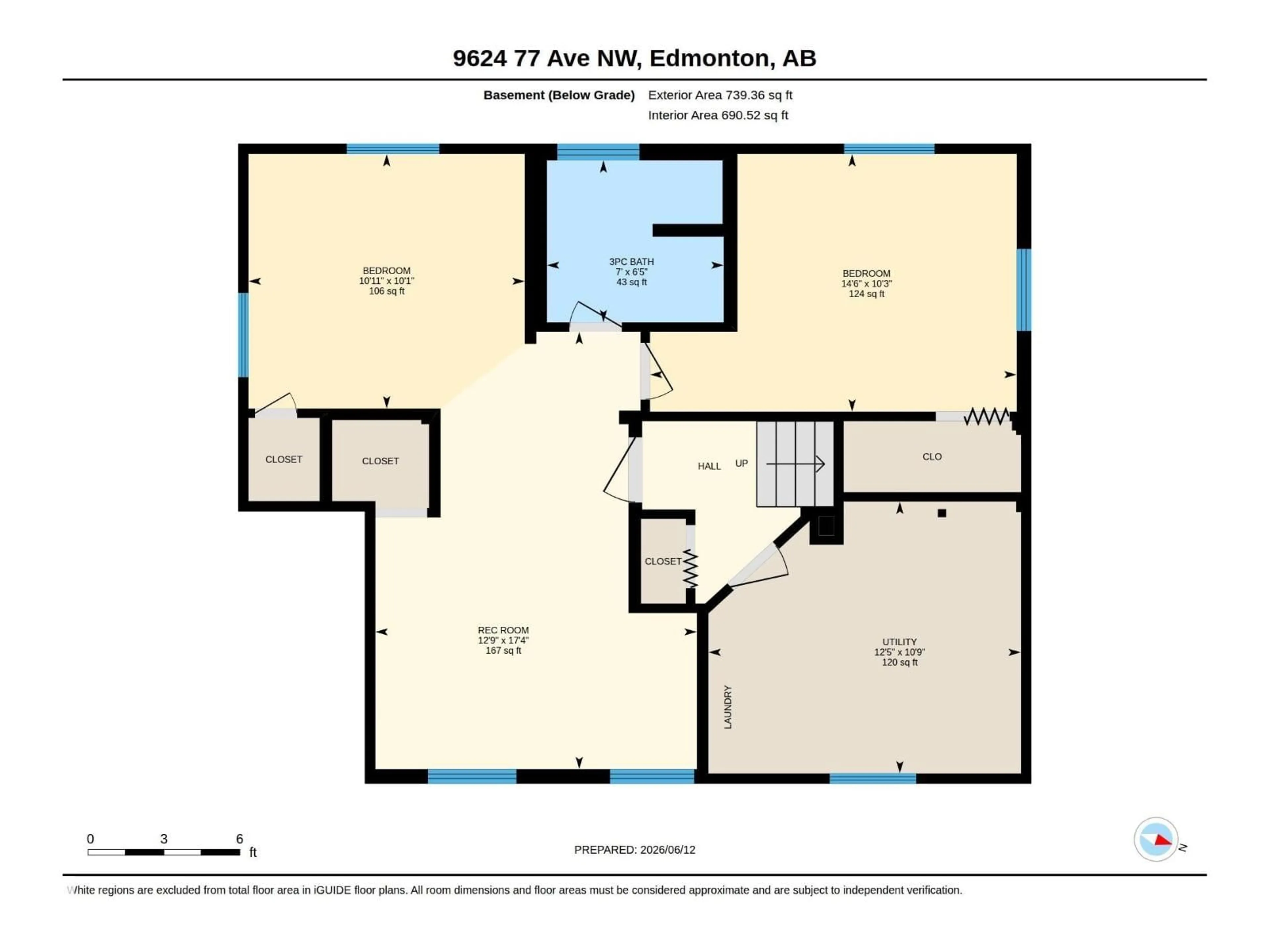 Floor plan for NW - 9624 77 AV, Edmonton Alberta T6C0M5