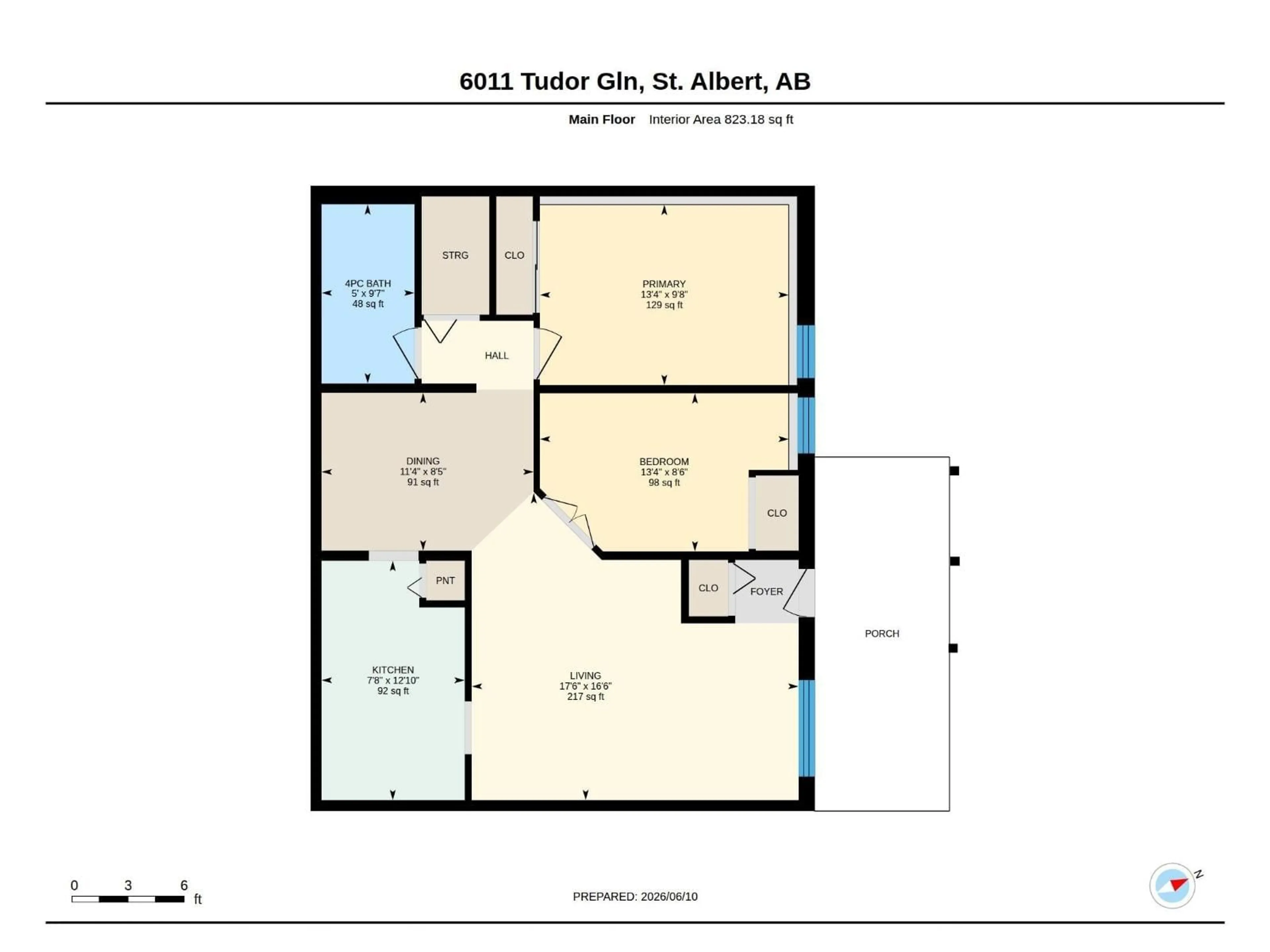 Floor plan for 6011 TUDOR GL, St. Albert Alberta T8N3V4