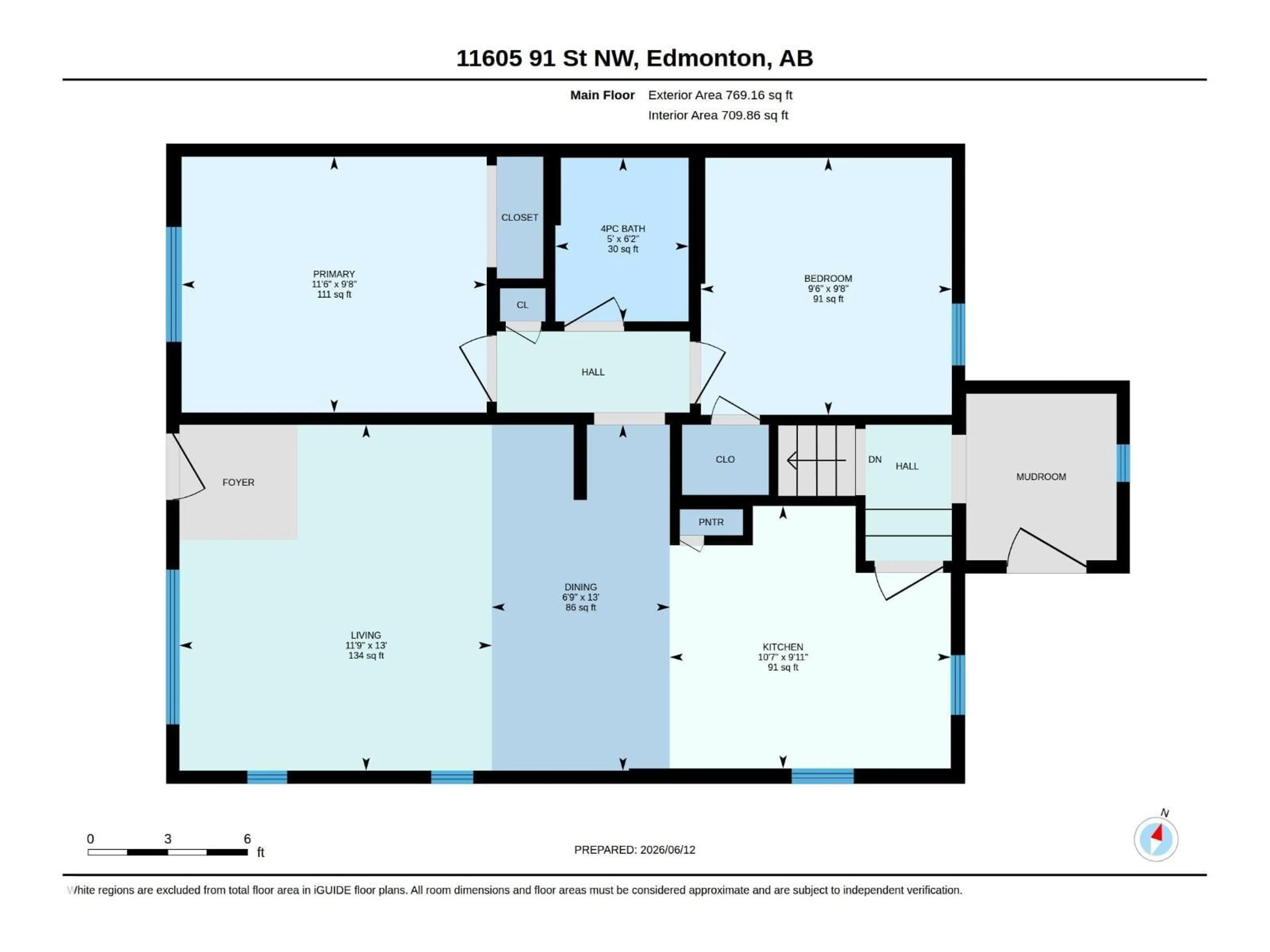 Floor plan for 11605 91 ST, Edmonton Alberta T5B4A9