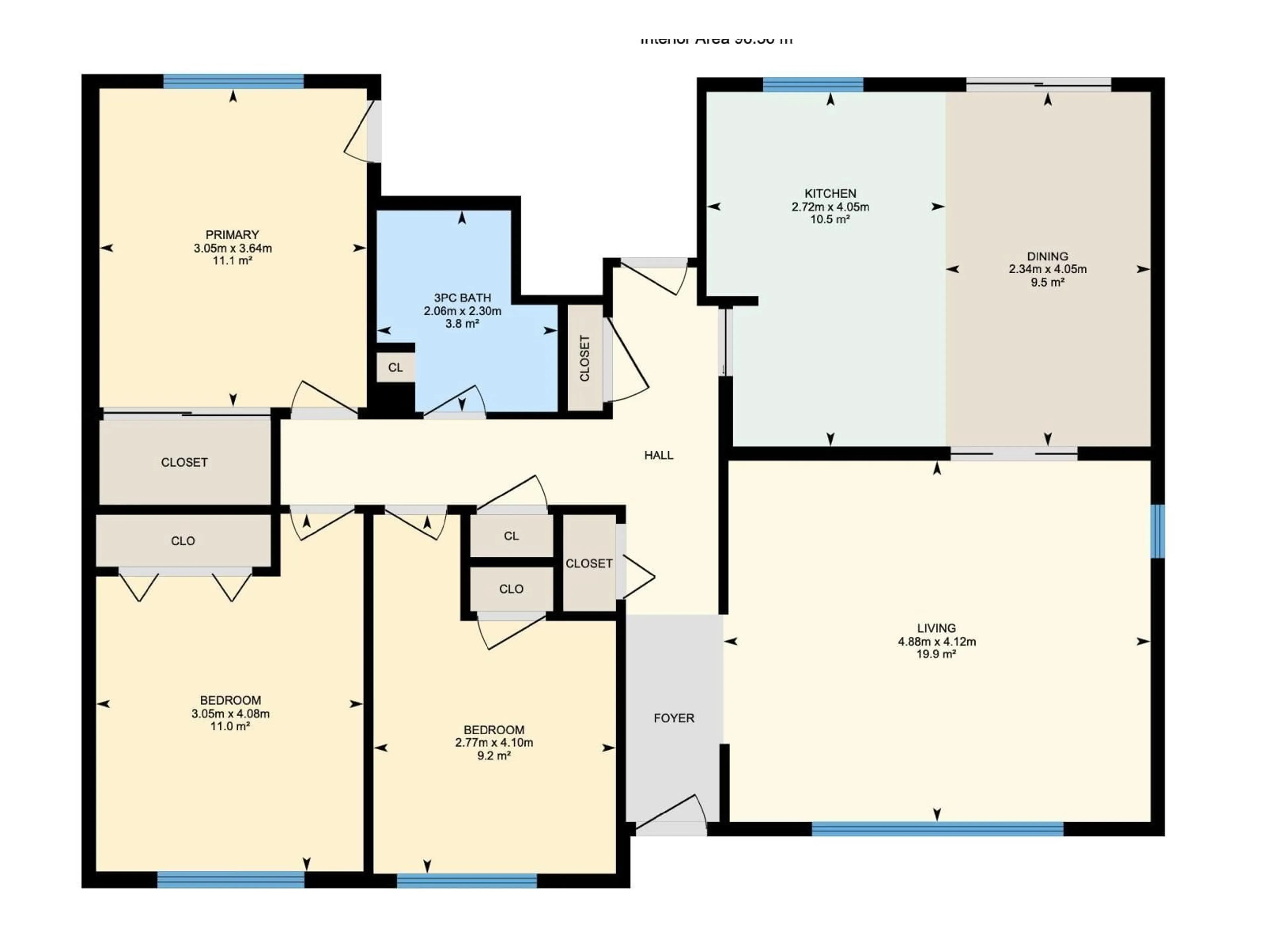 Floor plan for 9559 145 AV, Edmonton Alberta T5E2J5
