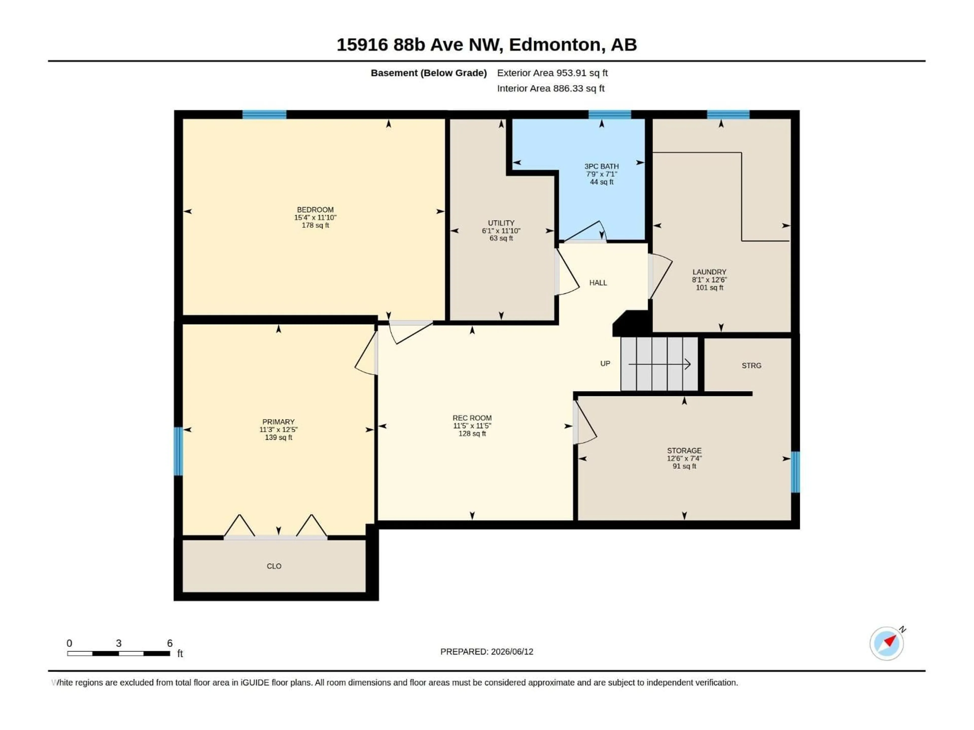 Floor plan for NW - 15916 88B AV, Edmonton Alberta T5R4N7
