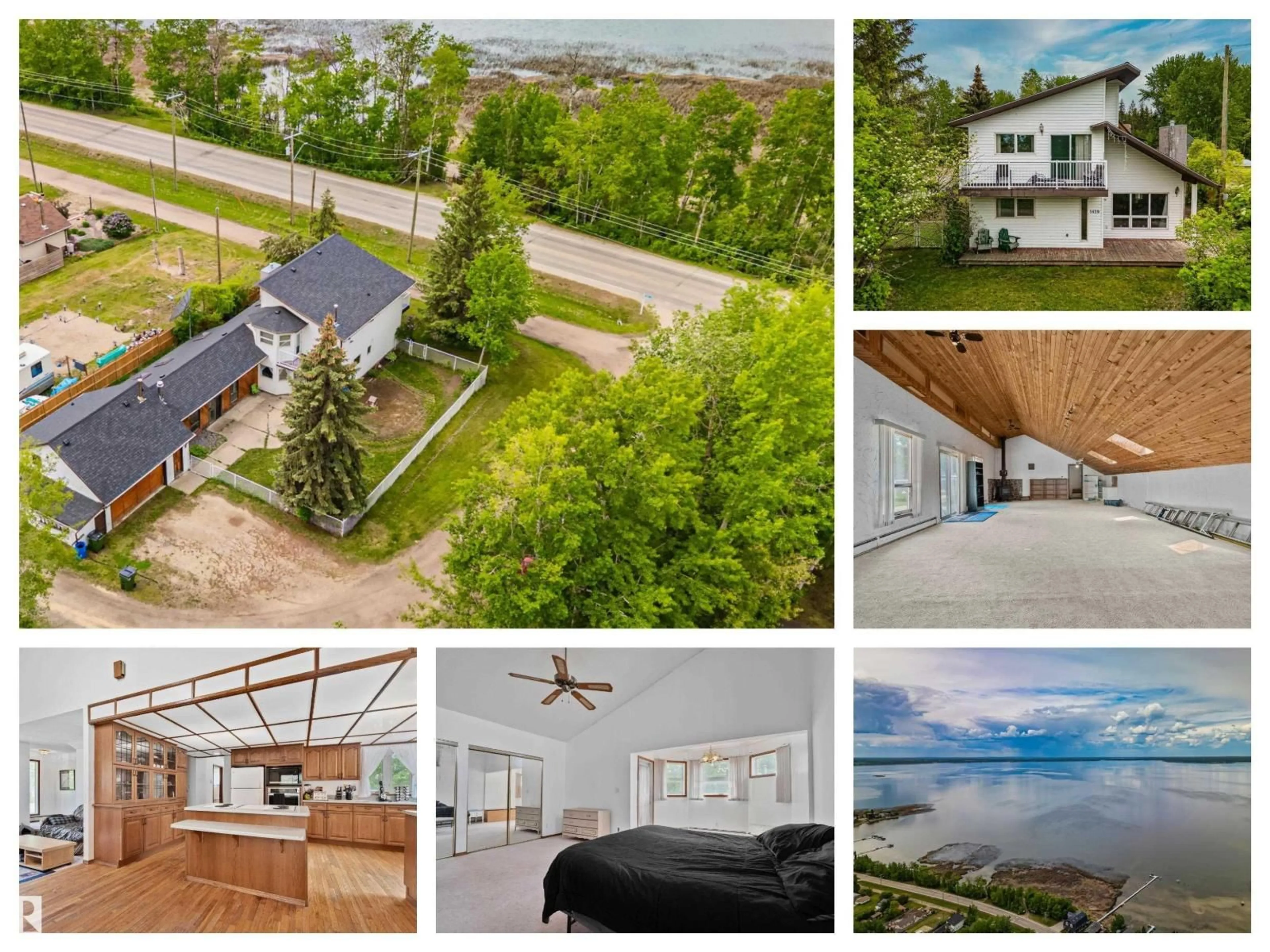 A pic from outside/outdoor area/front of a property/back of a property/a pic from drone, mountain view for 5439 SUNSET DR, Rural Lac Ste. Anne County Alberta T0E0A0