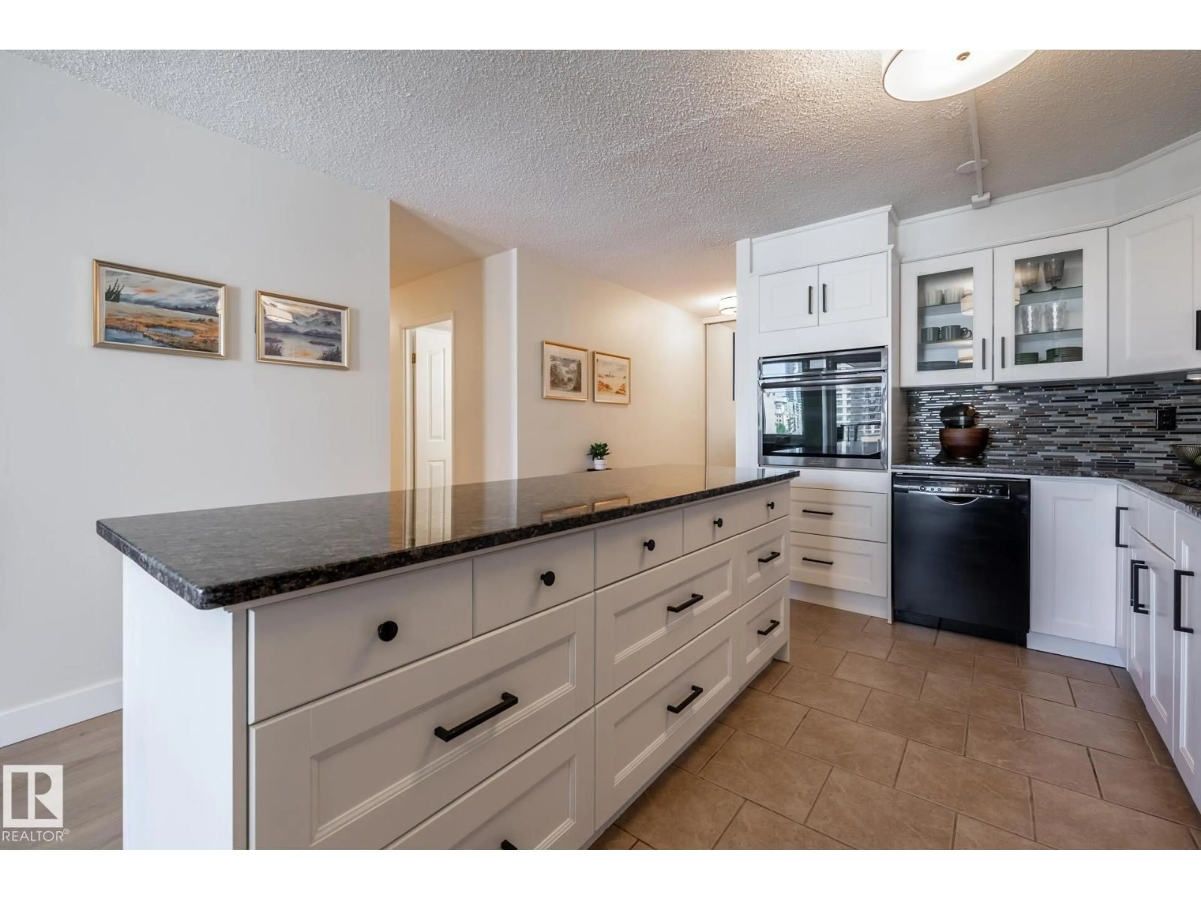 Open concept kitchen, ceramic/tile floor for 807 - 10011 116 ST, Edmonton Alberta T5K1V4