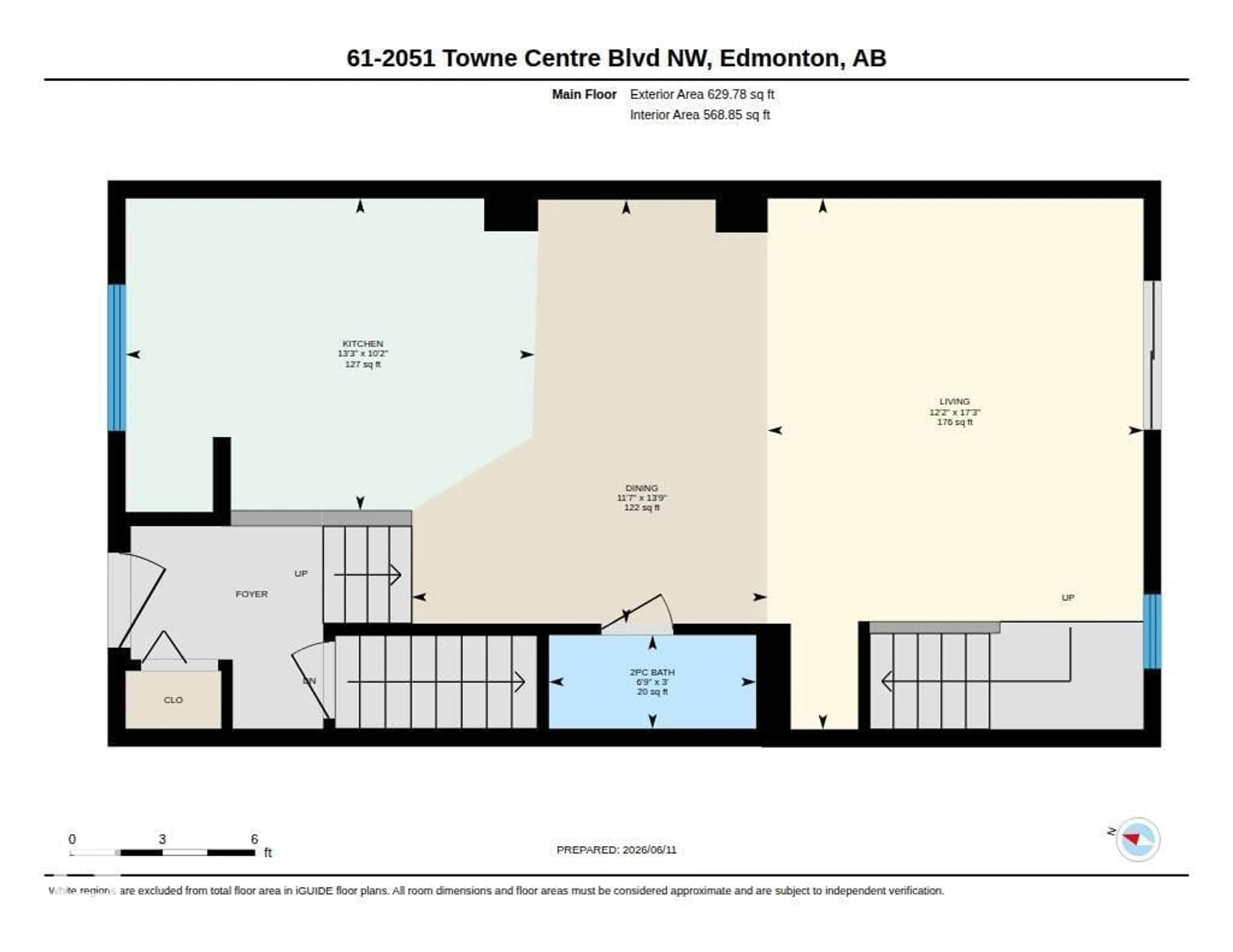 Floor plan for #61 - 2051 TOWNE CENTRE BV, Edmonton Alberta T6R0G8