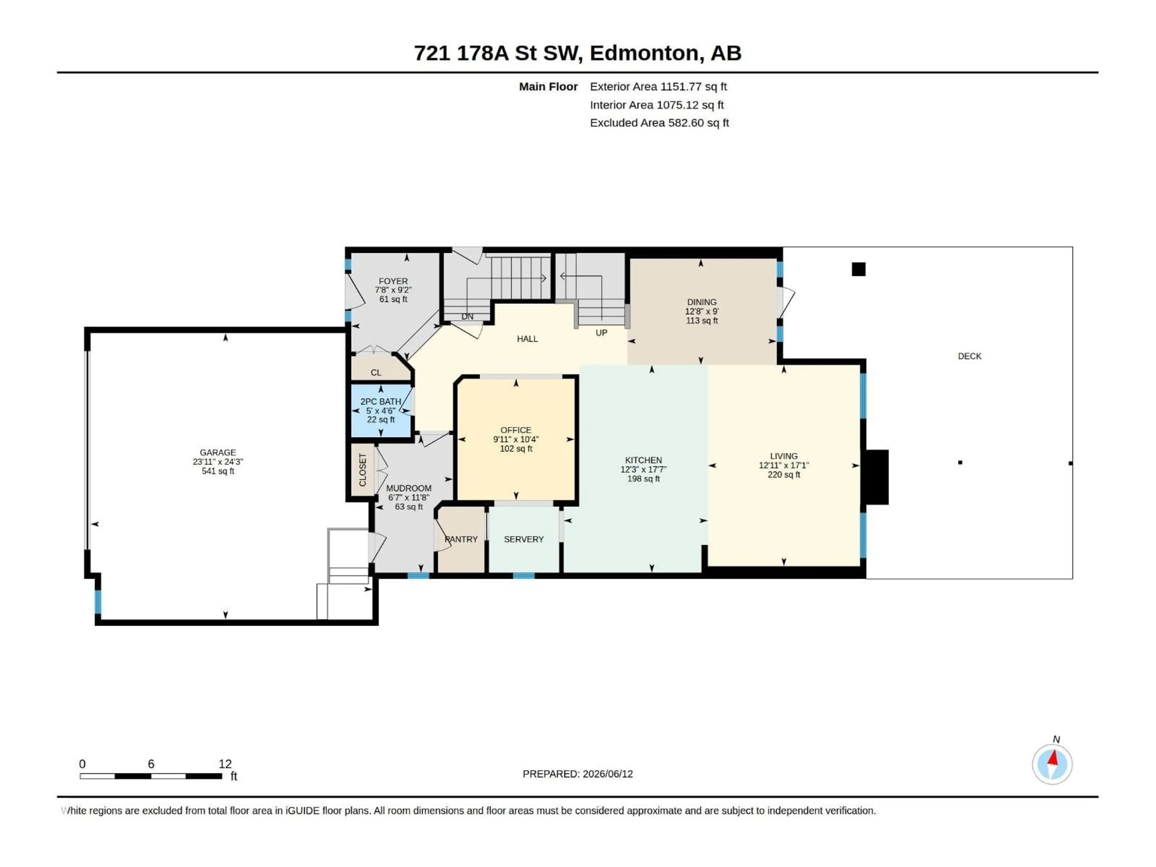 Floor plan for NW - 721 178A ST, Edmonton Alberta T6W2S6