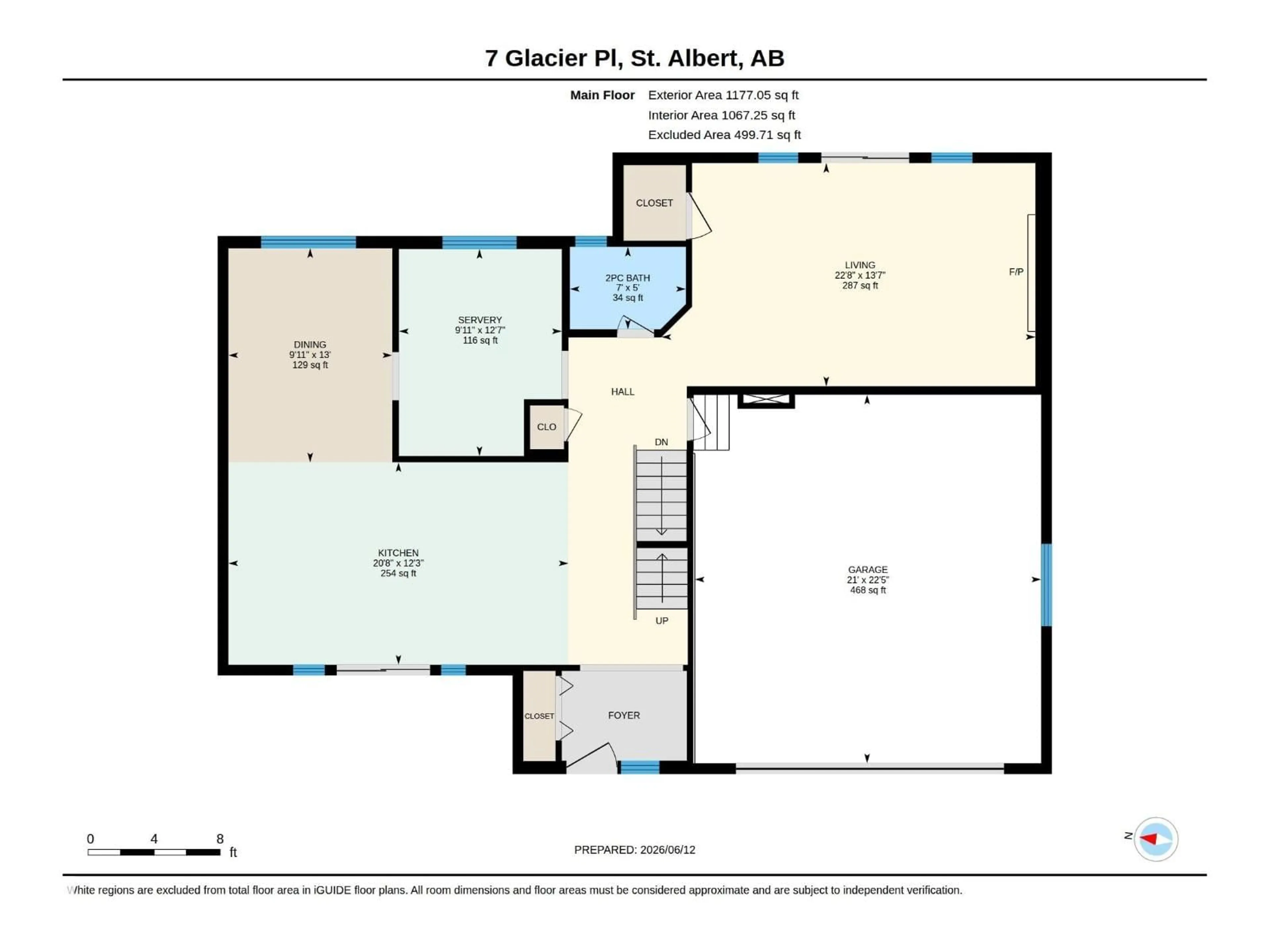 Floor plan for 7 GLACIER PL, St. Albert Alberta T8N1R7