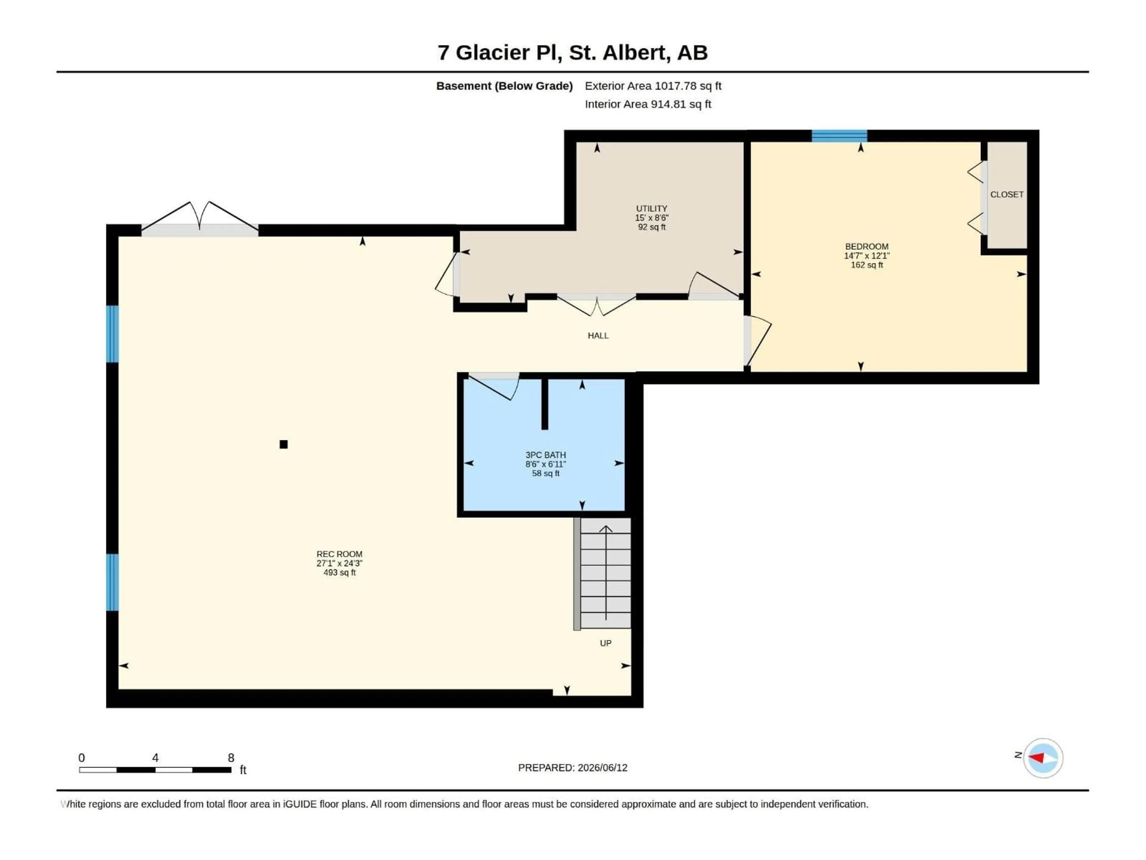 Floor plan for 7 GLACIER PL, St. Albert Alberta T8N1R7