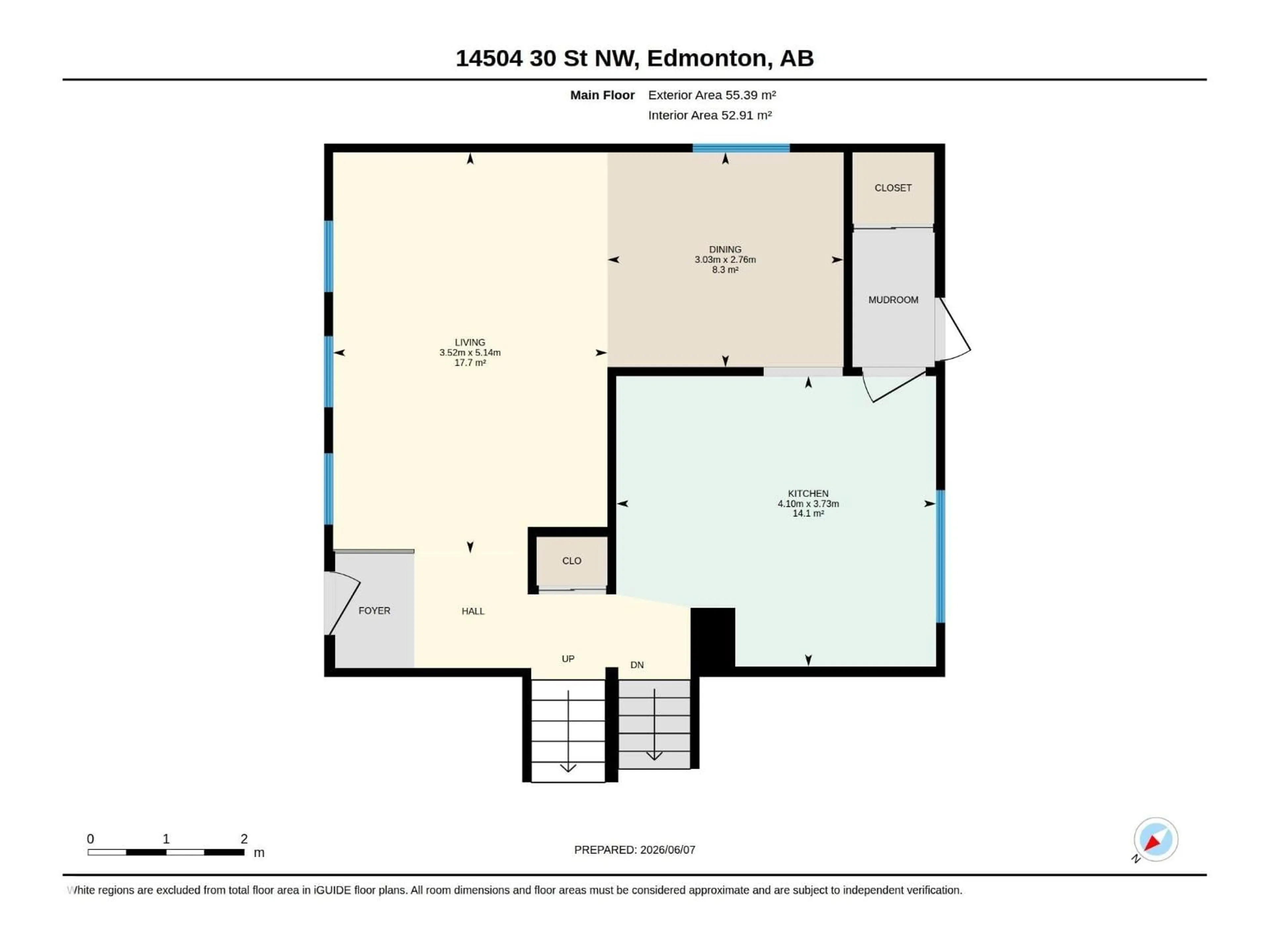 Floor plan for NW - 14504 30 ST, Edmonton Alberta T5Y2C3