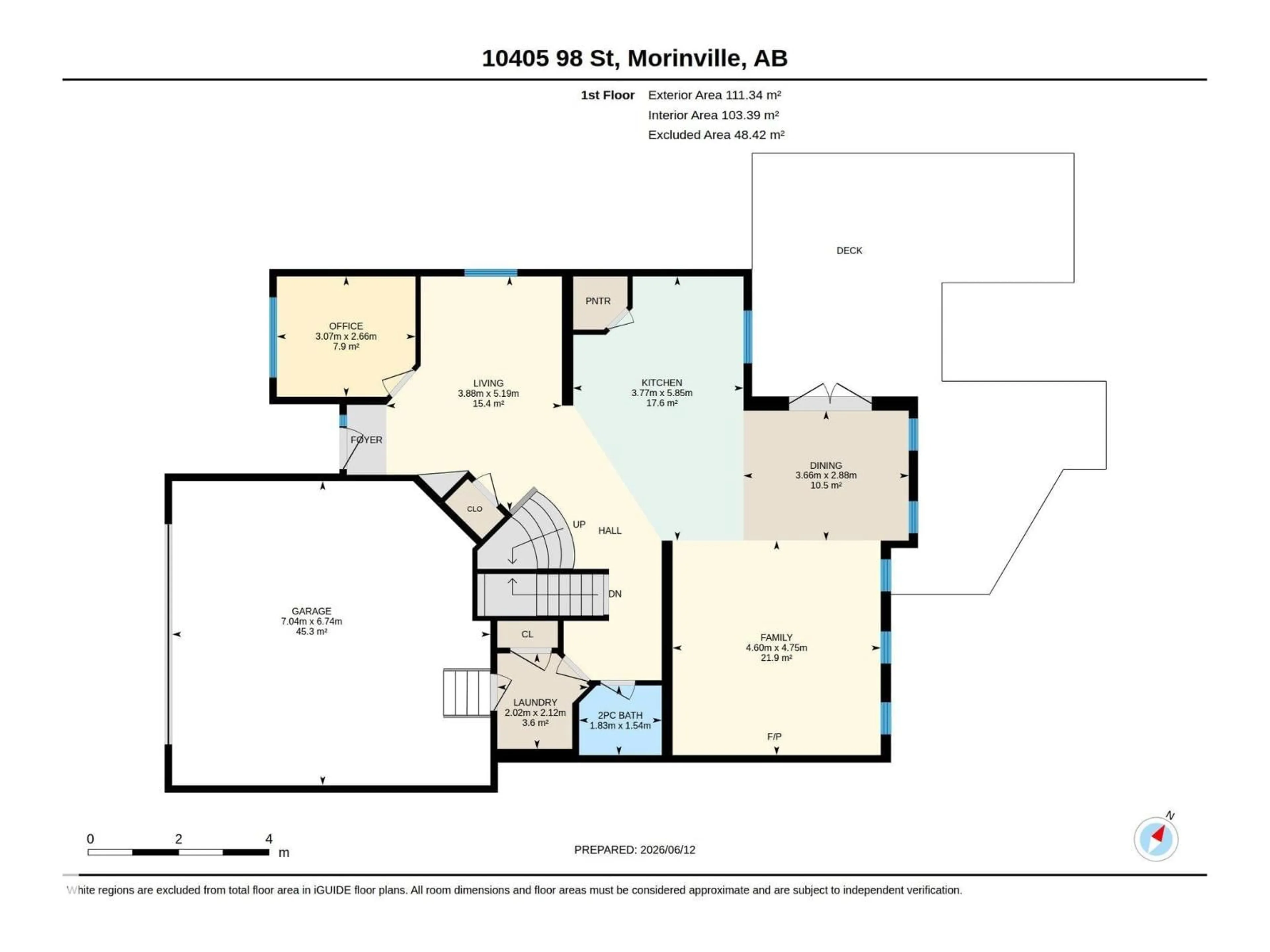 Floor plan for 10405 98 ST, Morinville Alberta T8R0B7