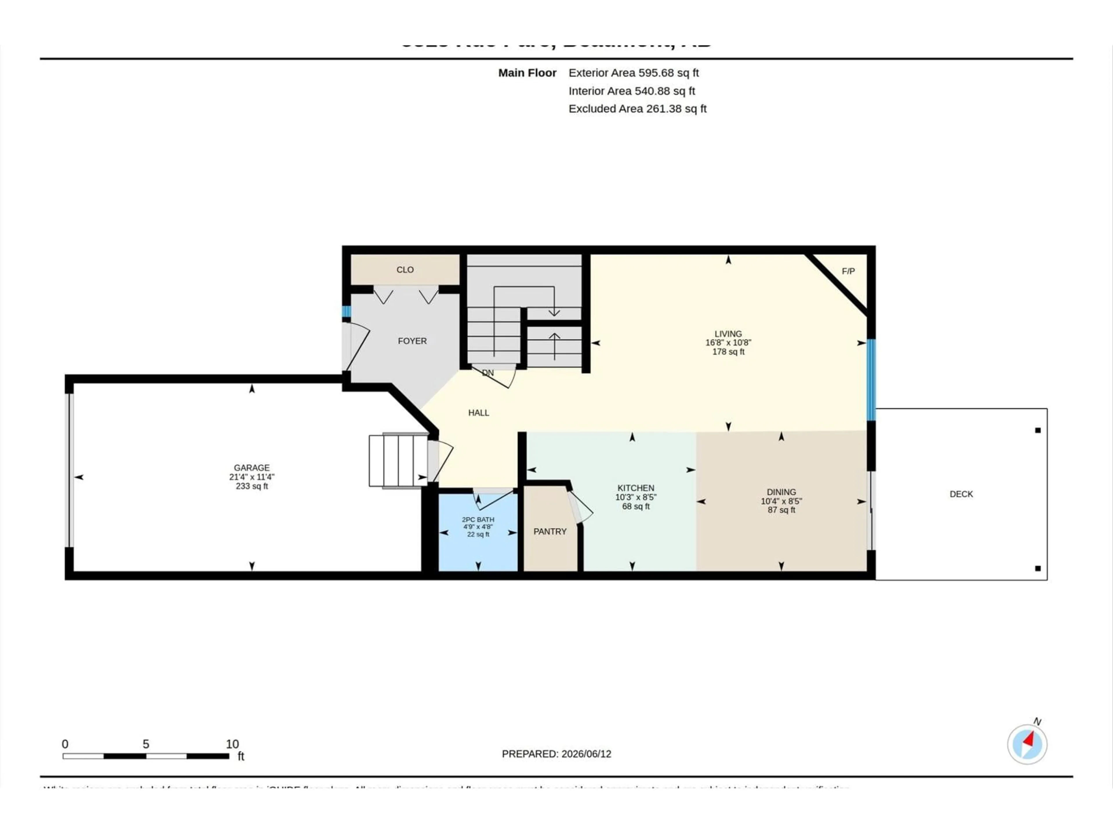 Floor plan for 5313 RUE PARK ST, Beaumont Alberta T4X1W4