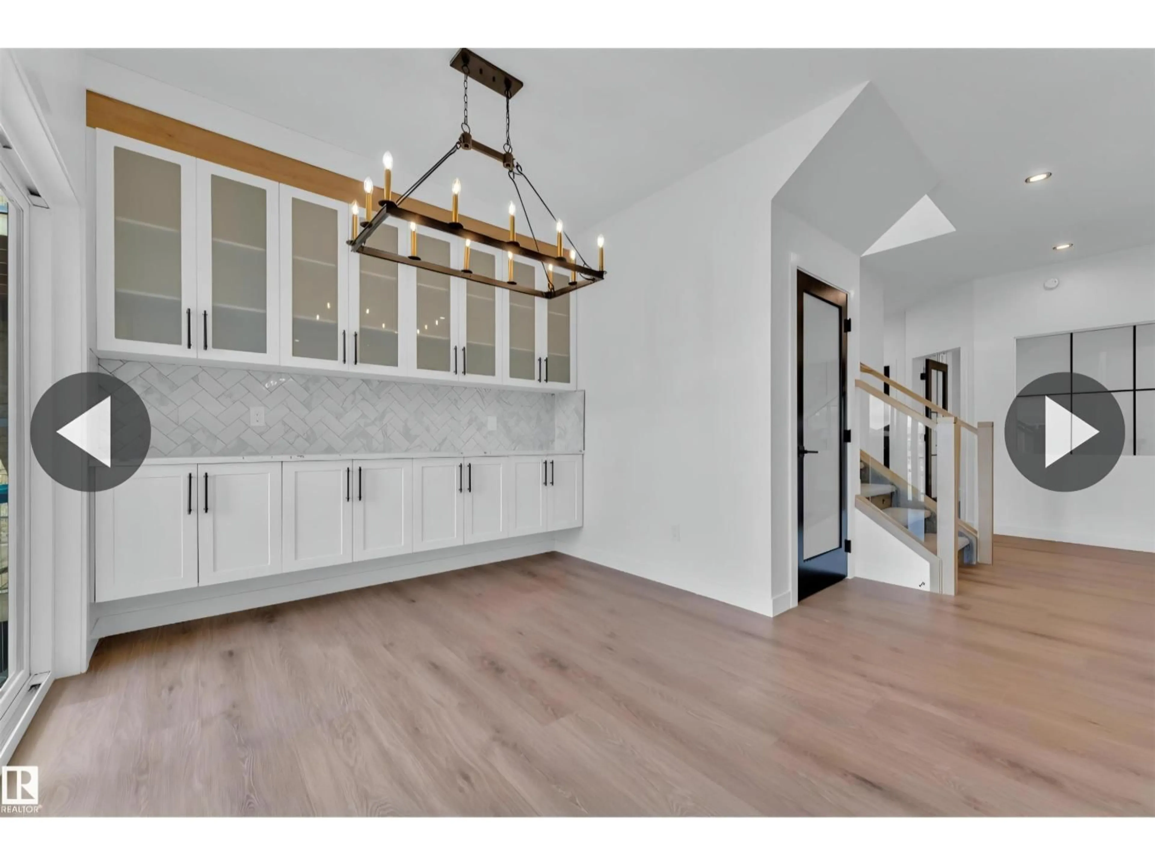 Open concept kitchen, wood/laminate floor for NW - 13140 187 AV, Edmonton Alberta T6V0N3