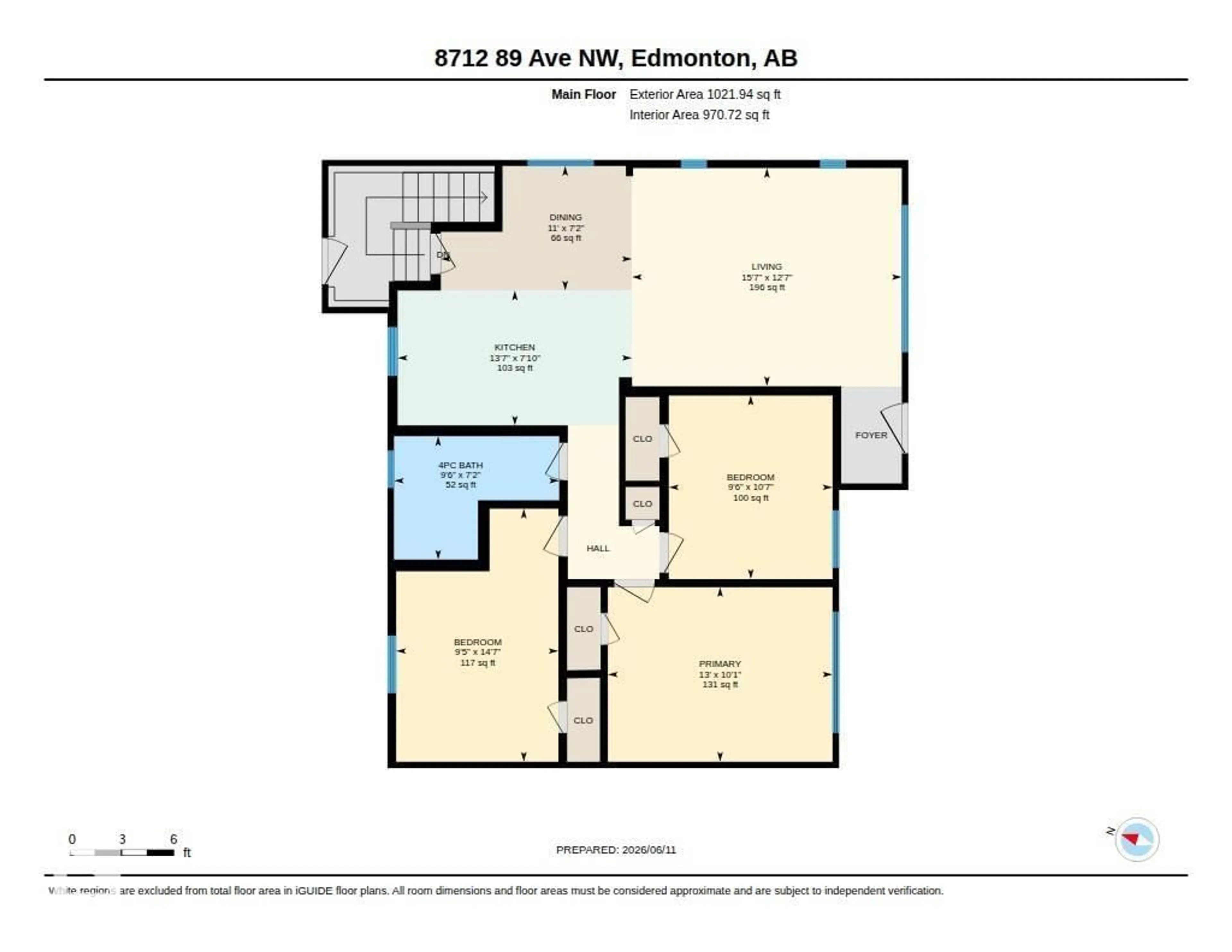 Floor plan for NW - 8712 89 AV, Edmonton Alberta T6C1N7