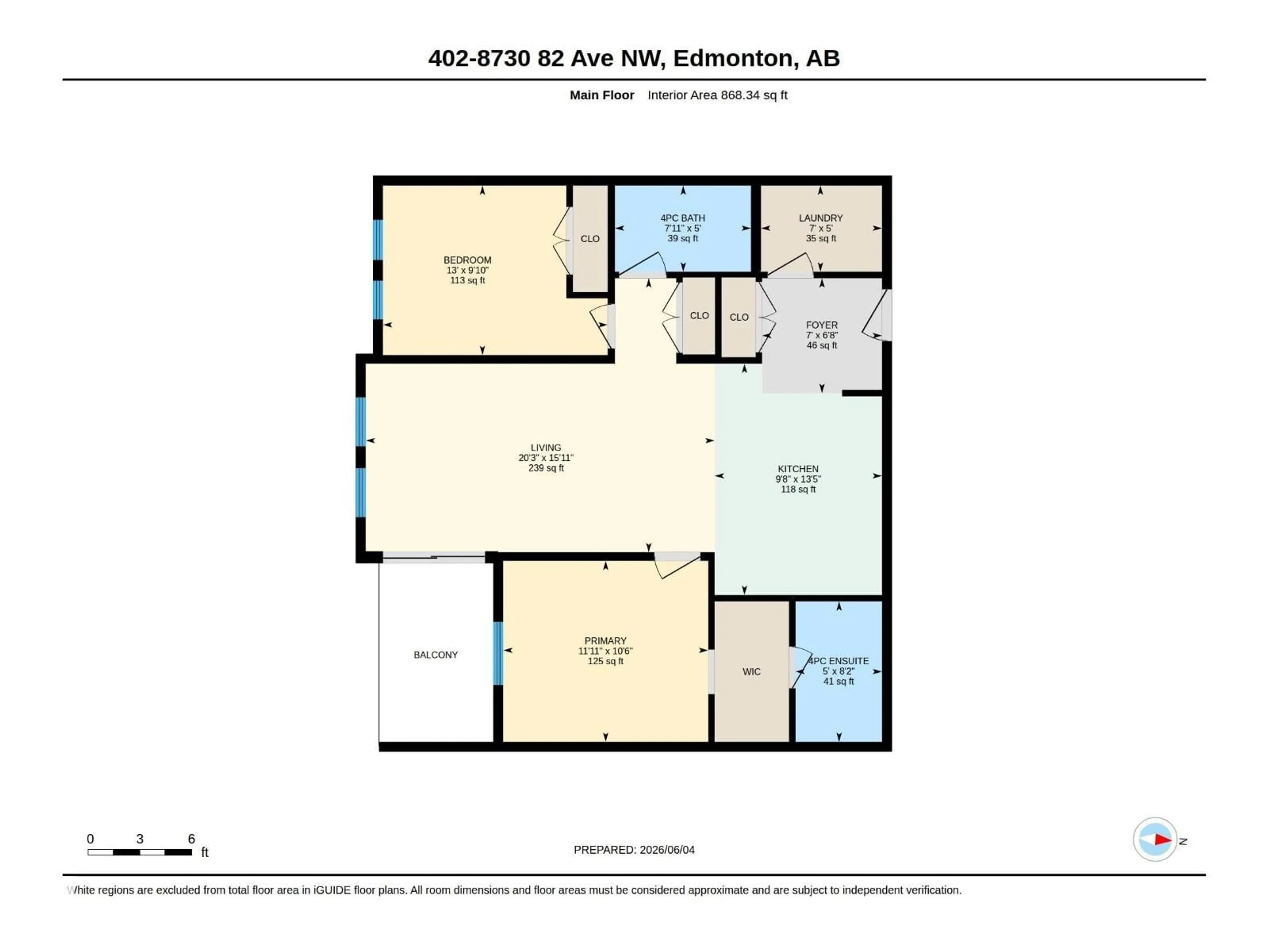 Floor plan for #402 - 8730 82 AV, Edmonton Alberta T6C0Z1