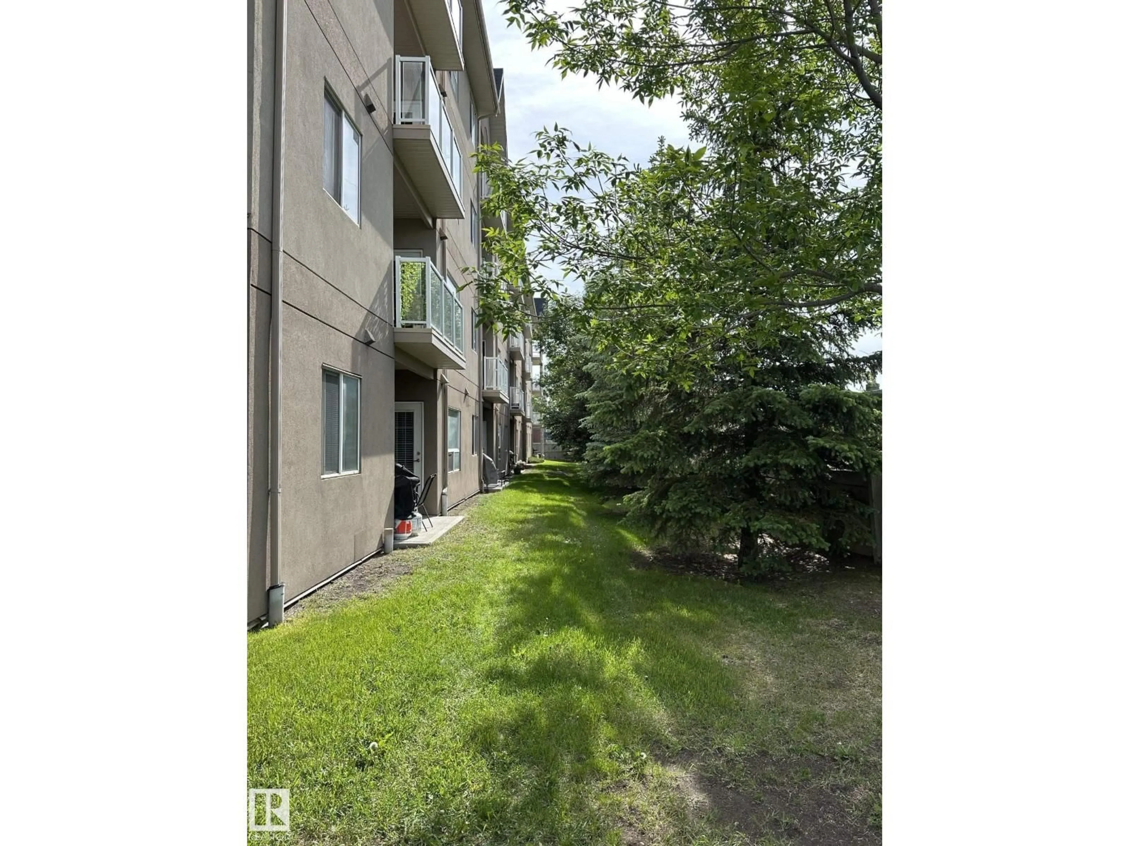 Patio, street for #116 - 5005 165 AV, Edmonton Alberta T5Y0L8