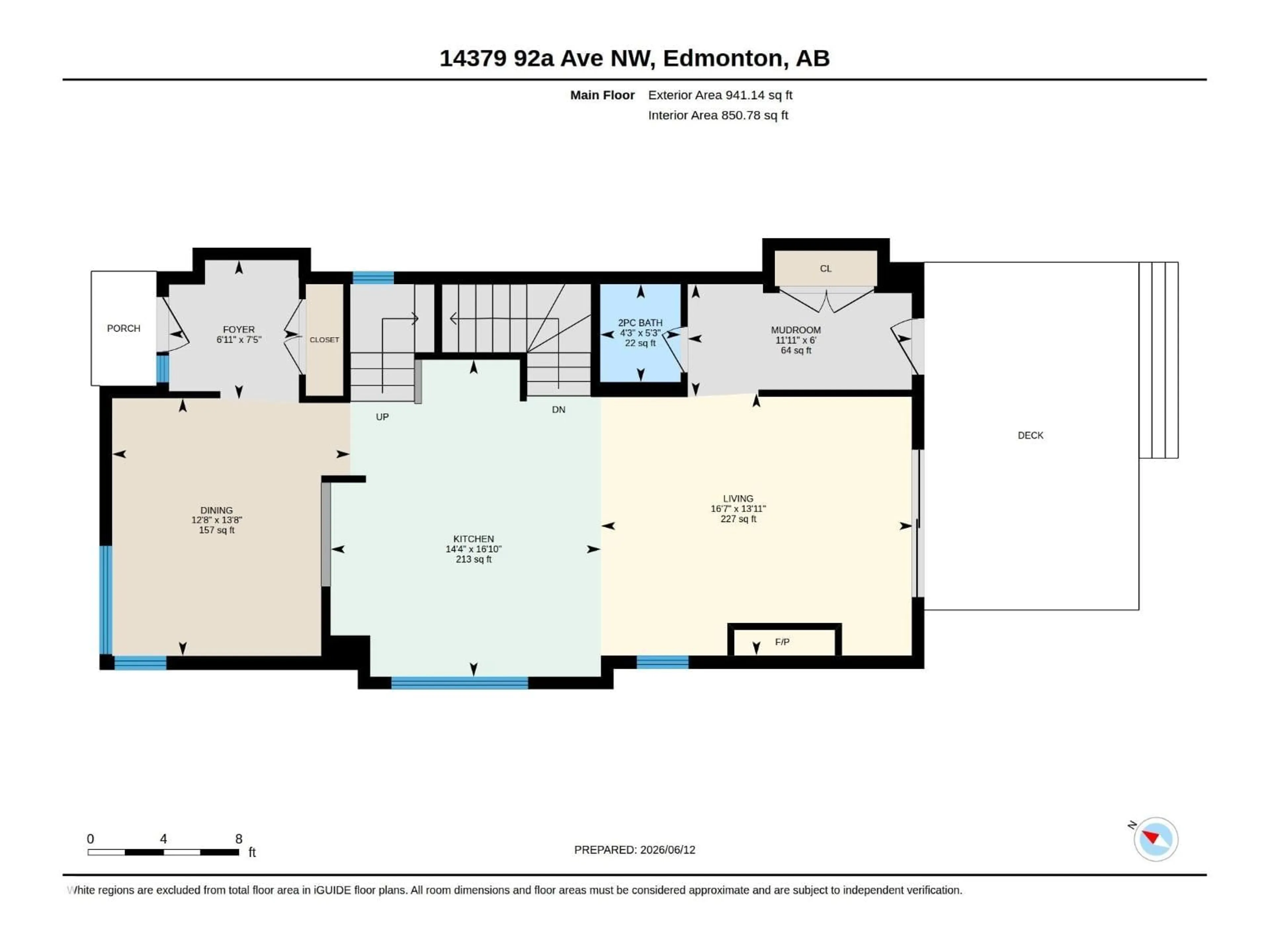 Floor plan for 14379 92A AV, Edmonton Alberta T5R5E3