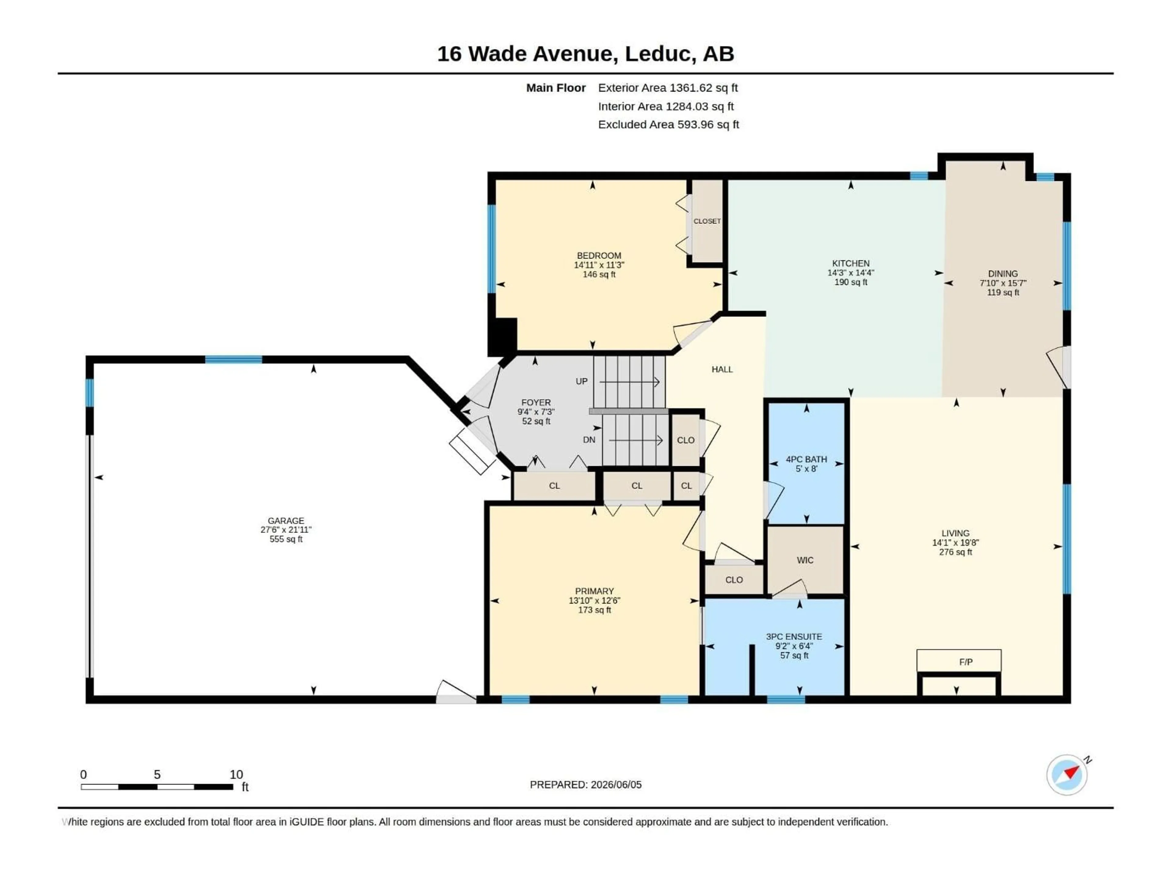 Floor plan for 16 WADE AV, Leduc Alberta T9E0N8