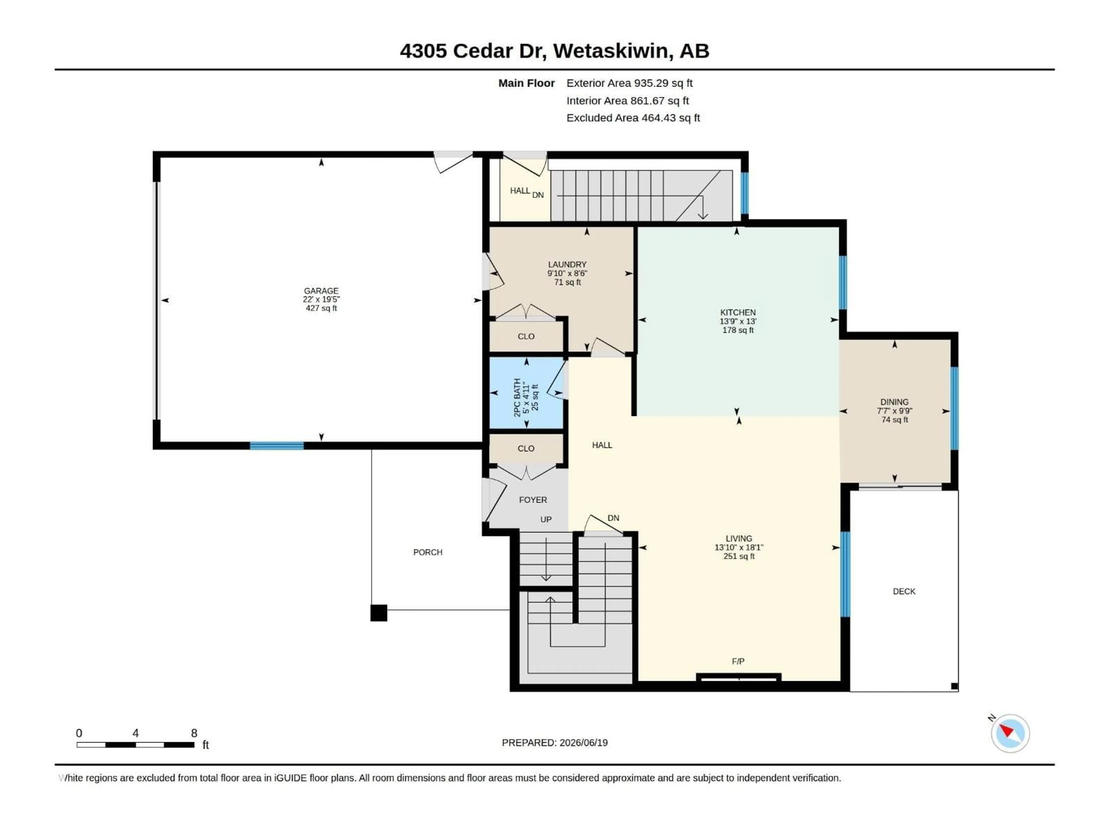 Floor plan for 4305 CEDAR DRIVE, Wetaskiwin Alberta T9A0A1