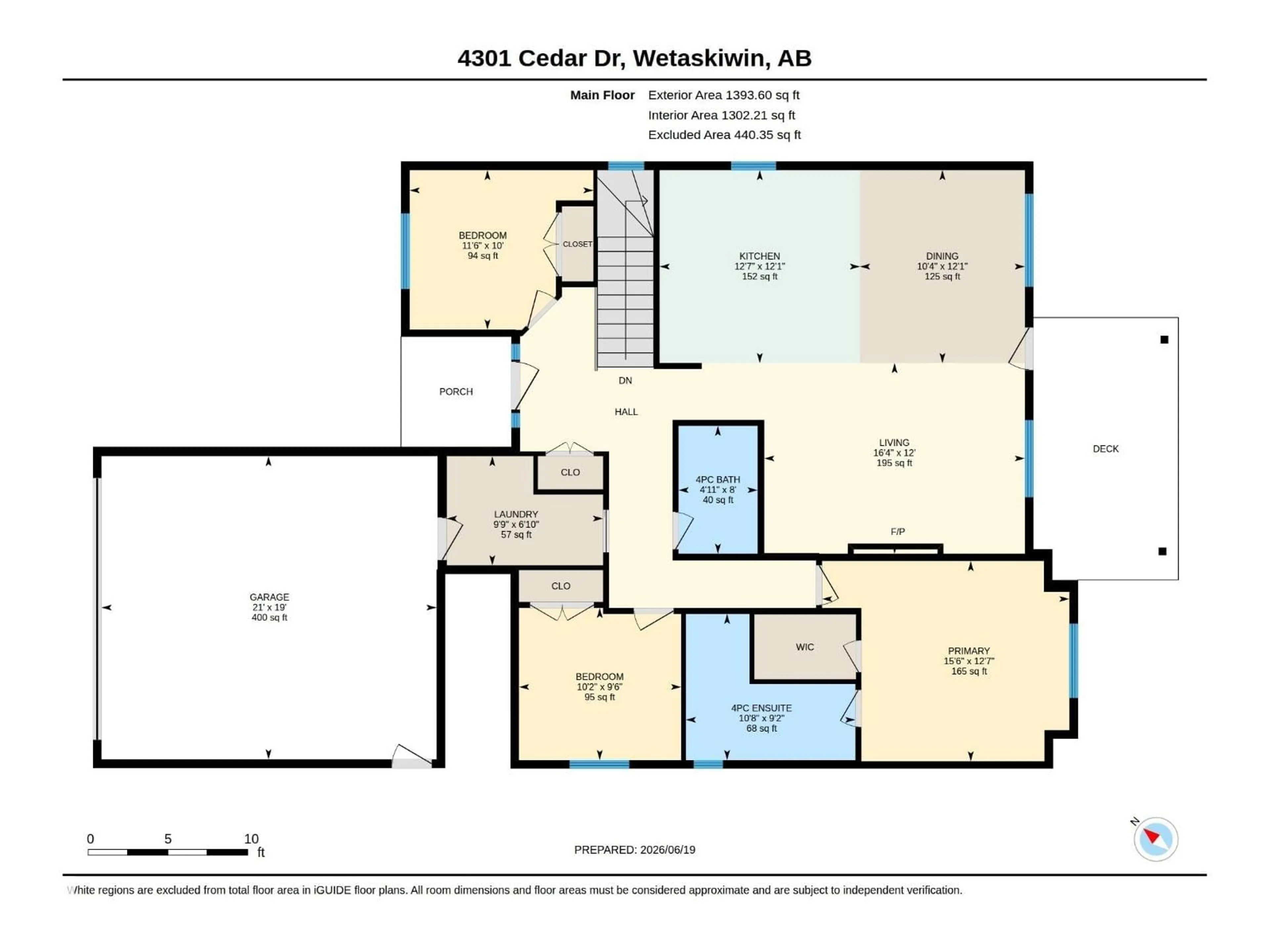 Floor plan for 4301 CEDAR DRIVE, Wetaskiwin Alberta T9A0A1