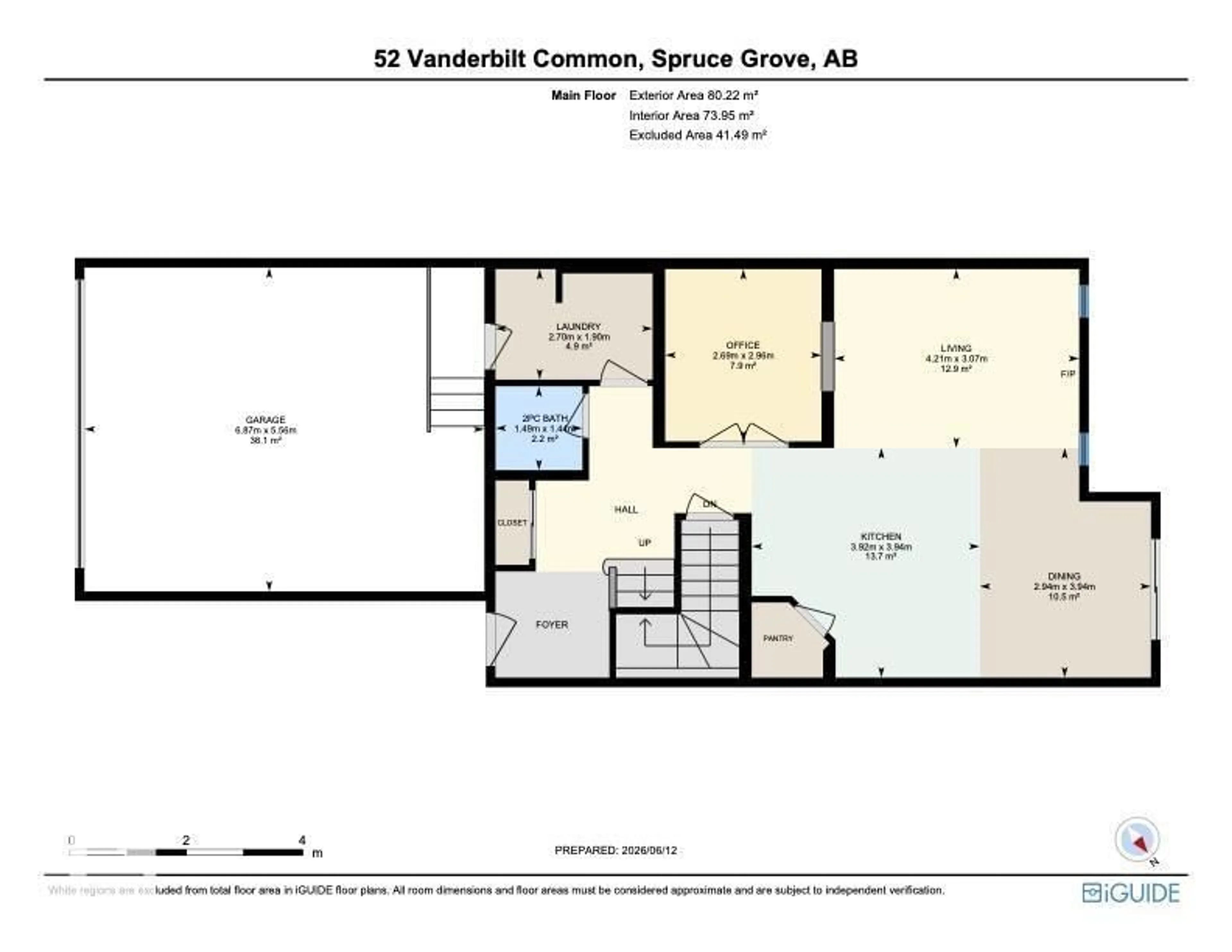 Floor plan for 52 VANDERBILT CM, Spruce Grove Alberta T7X0S9