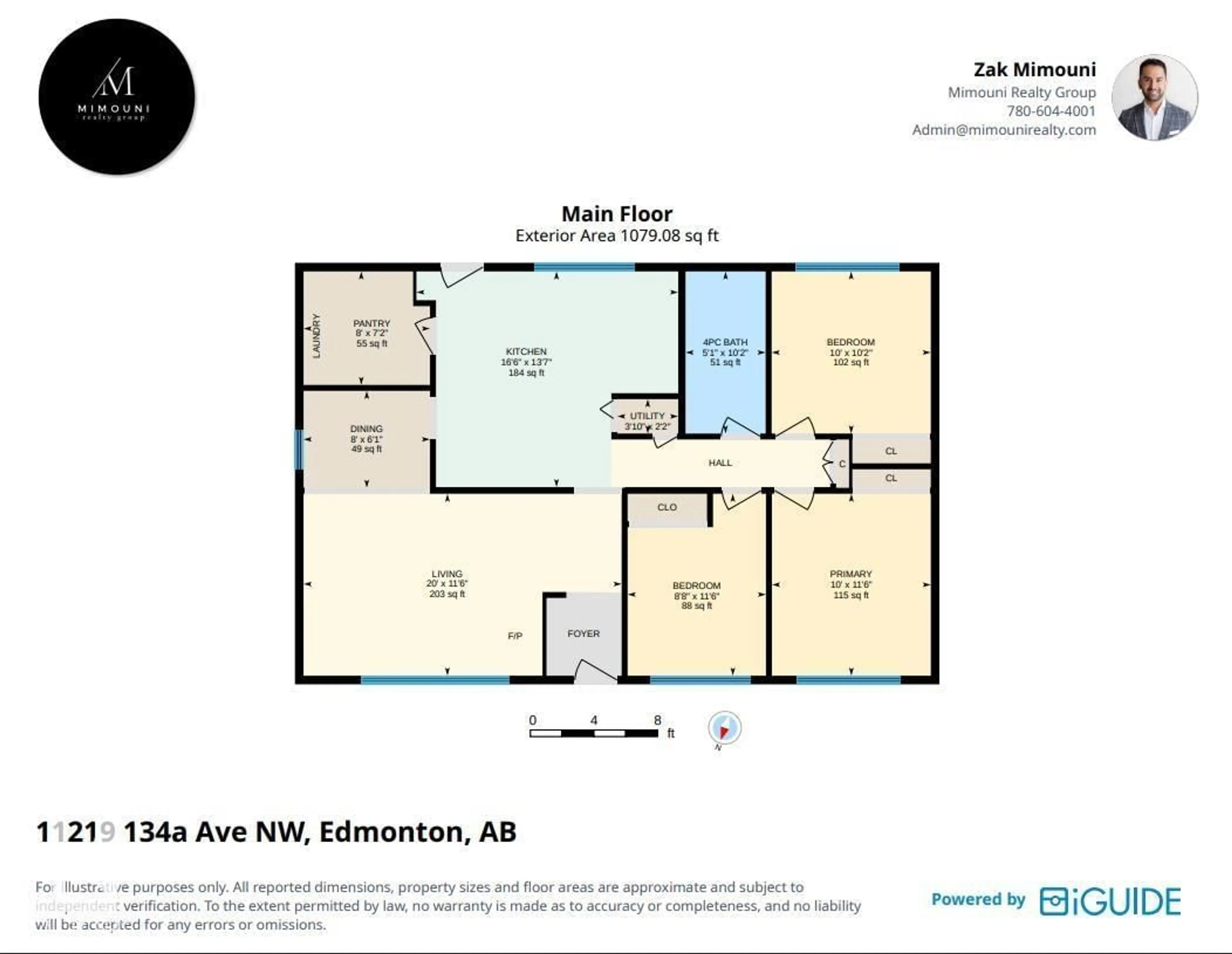 Floor plan for 11219 134A AV, Edmonton Alberta T5E1M4