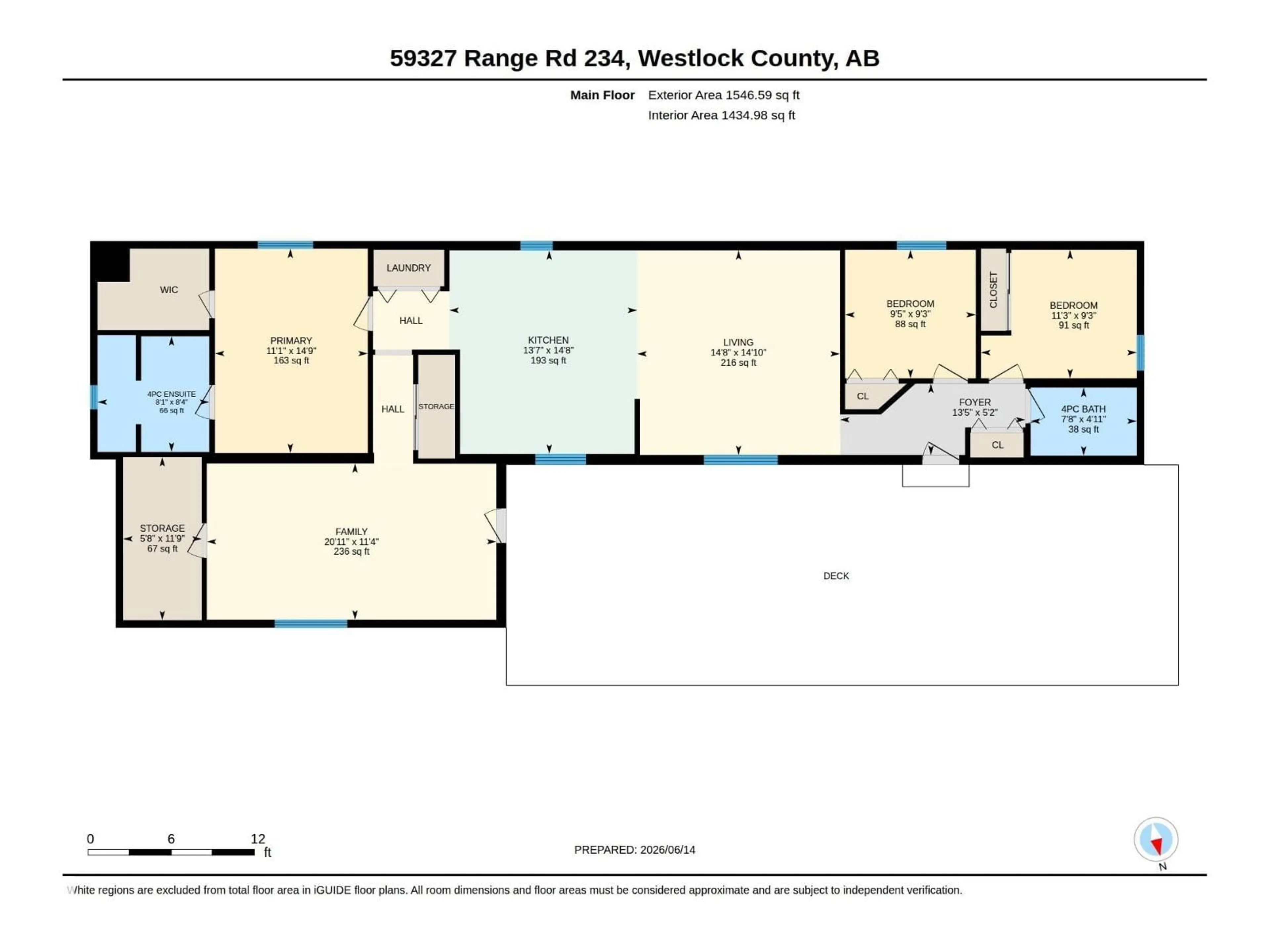 Floor plan for 59327 RR 234, Rural Westlock County Alberta T0G0P0