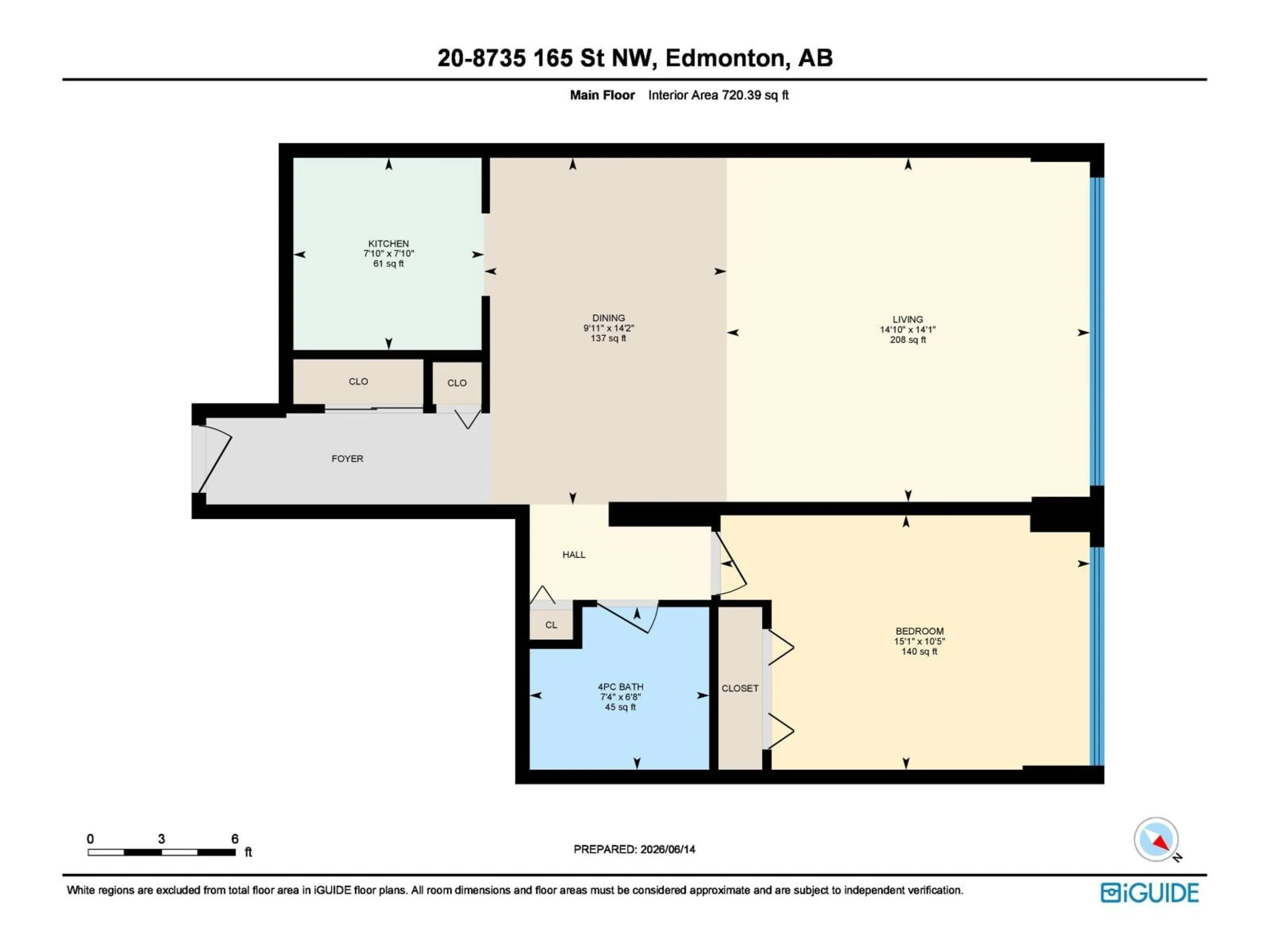 Floor plan for #20 - 8735 165 ST, Edmonton Alberta T5R2R6