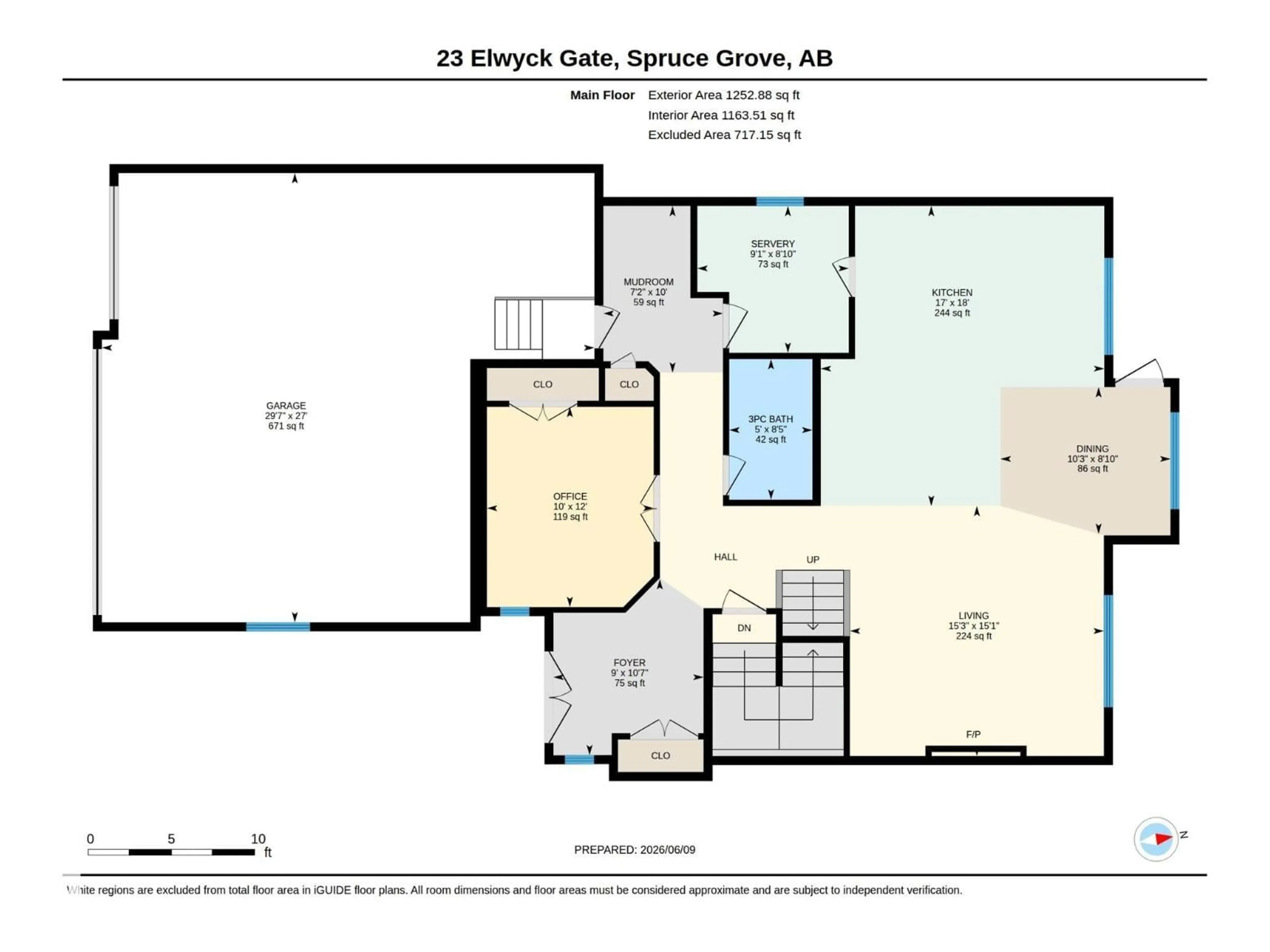 Floor plan for 23 ELWYCK GATE, Spruce Grove Alberta T7X0Z2